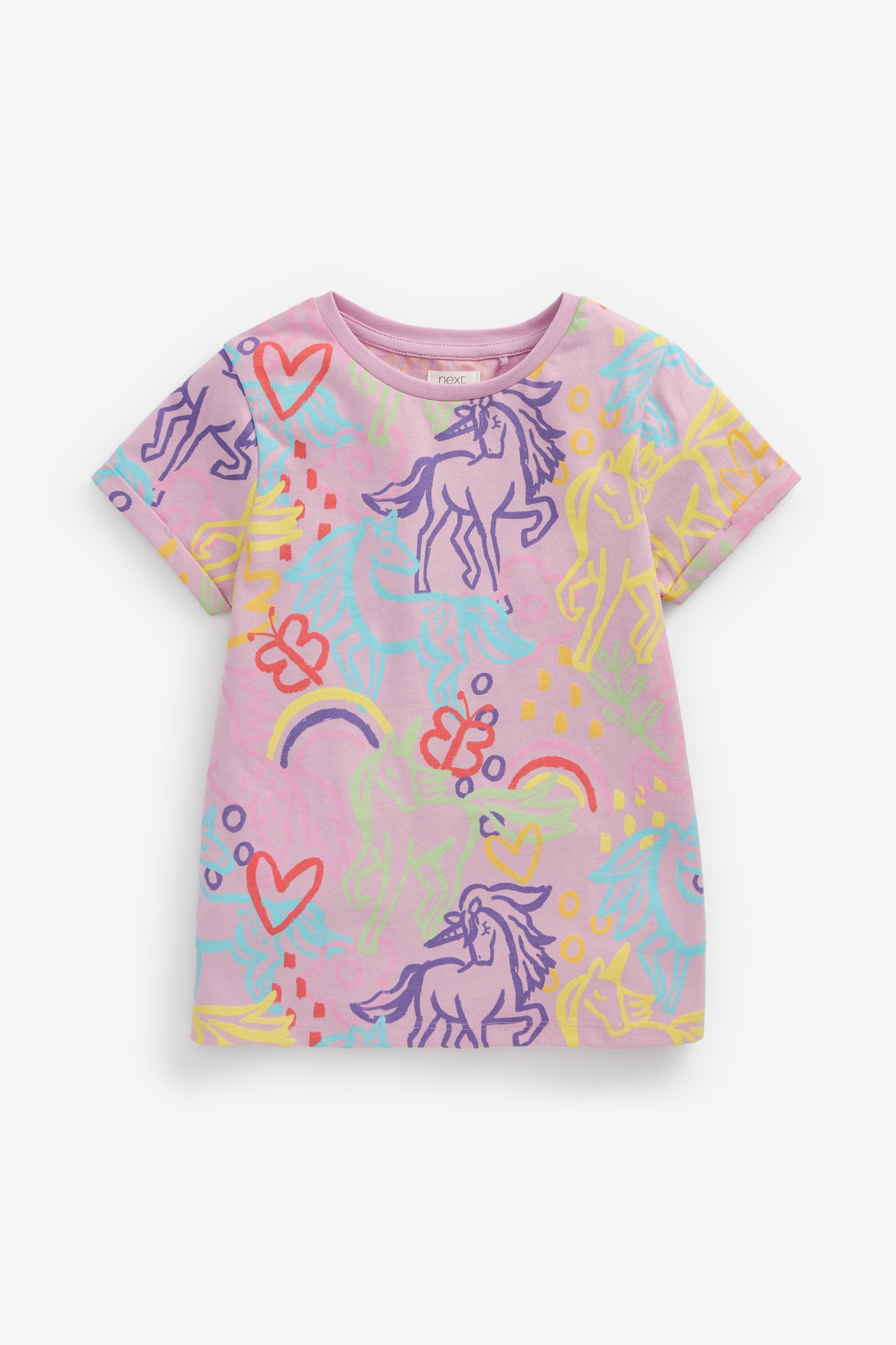 Lilac Purple Unicorn Regular Fit T-Shirt (3-16yrs)