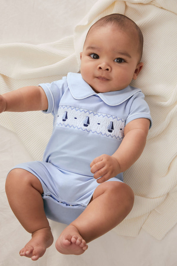 Blue Baby Smart Boat Romper (0mths-3yrs)