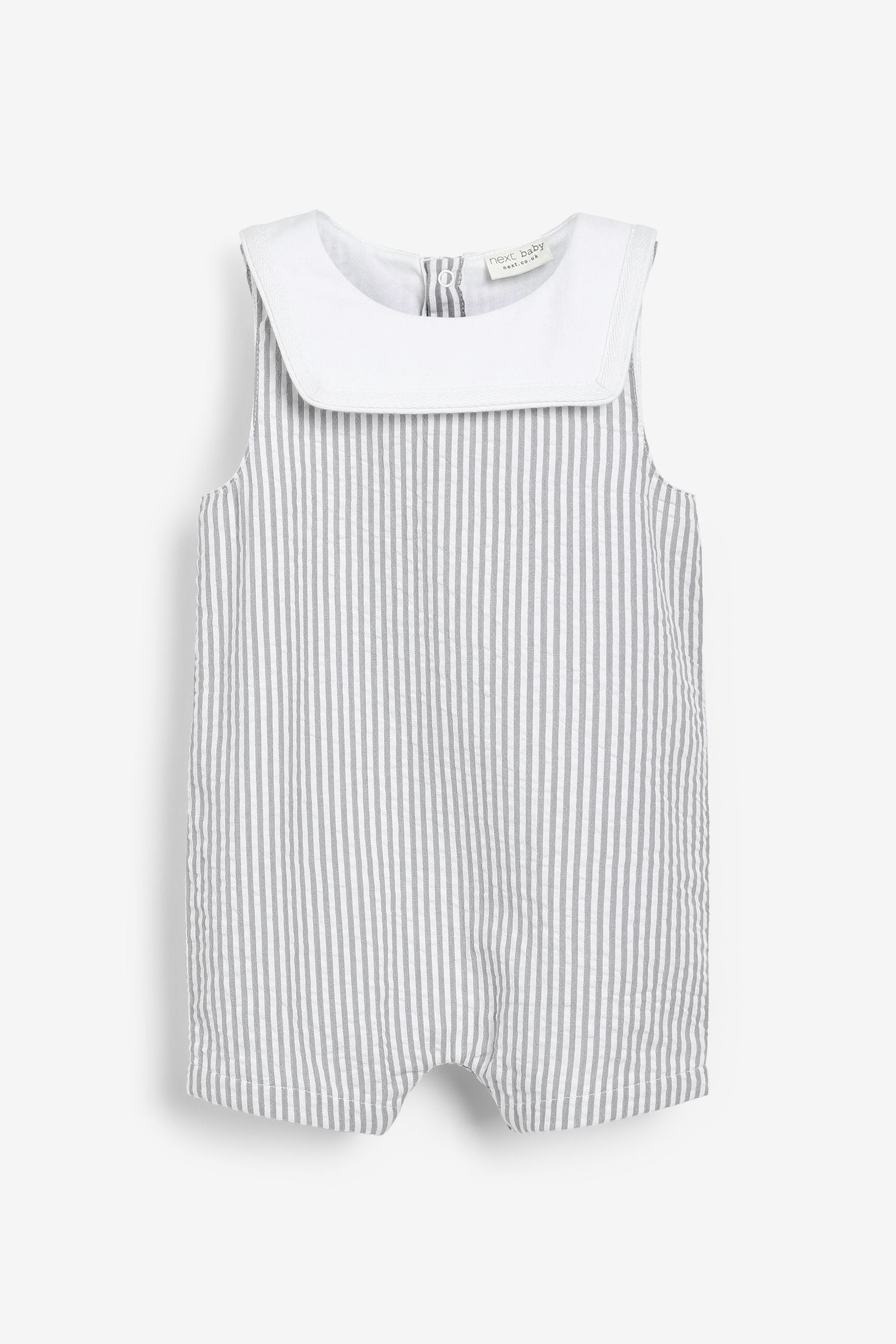 Grey Stripe Baby Smart Romper, Hat And Socks Set (0mths-3yrs)