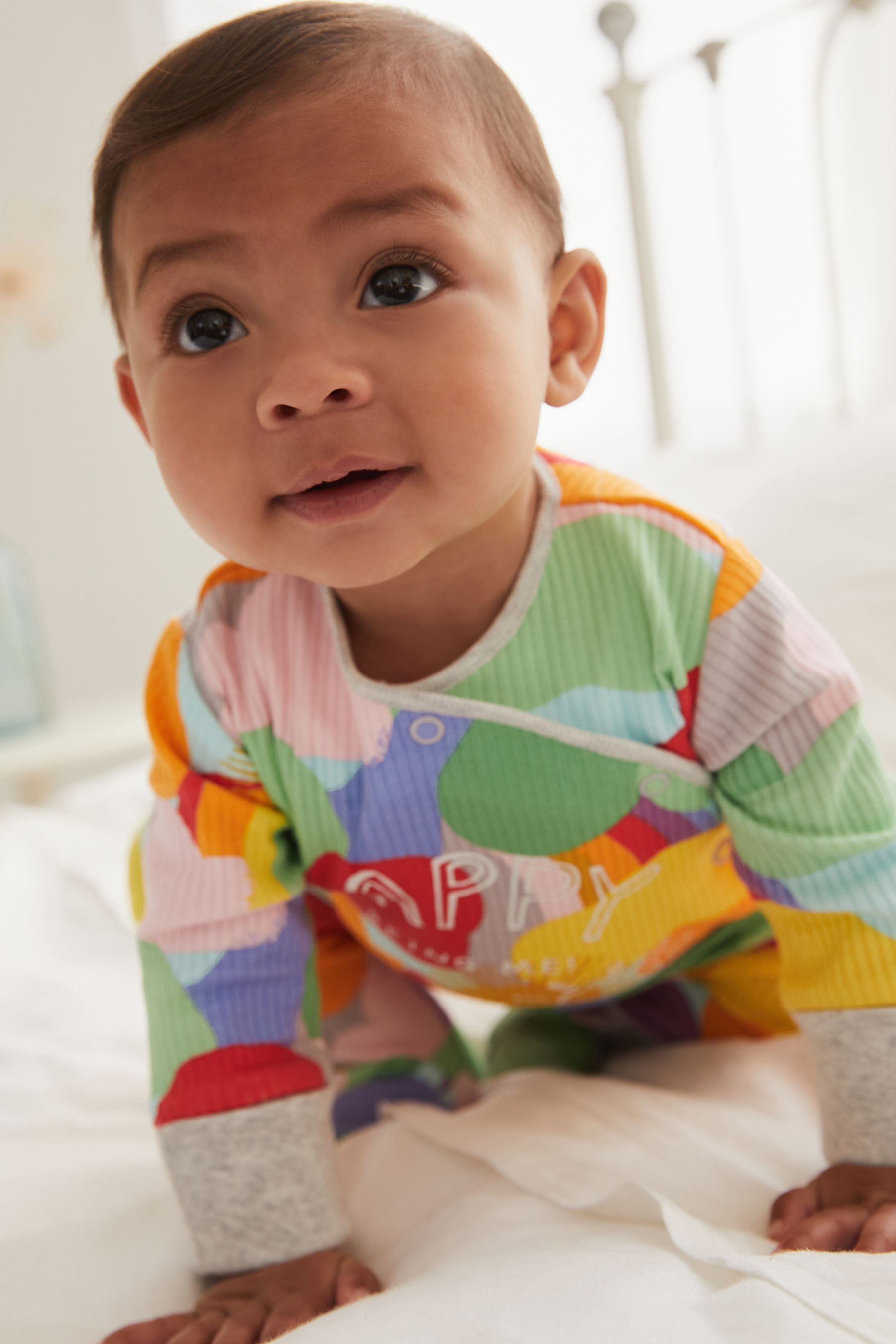 Bright Rainbow Pastel Sleepsuits 2 Pack (0mths-2yrs)