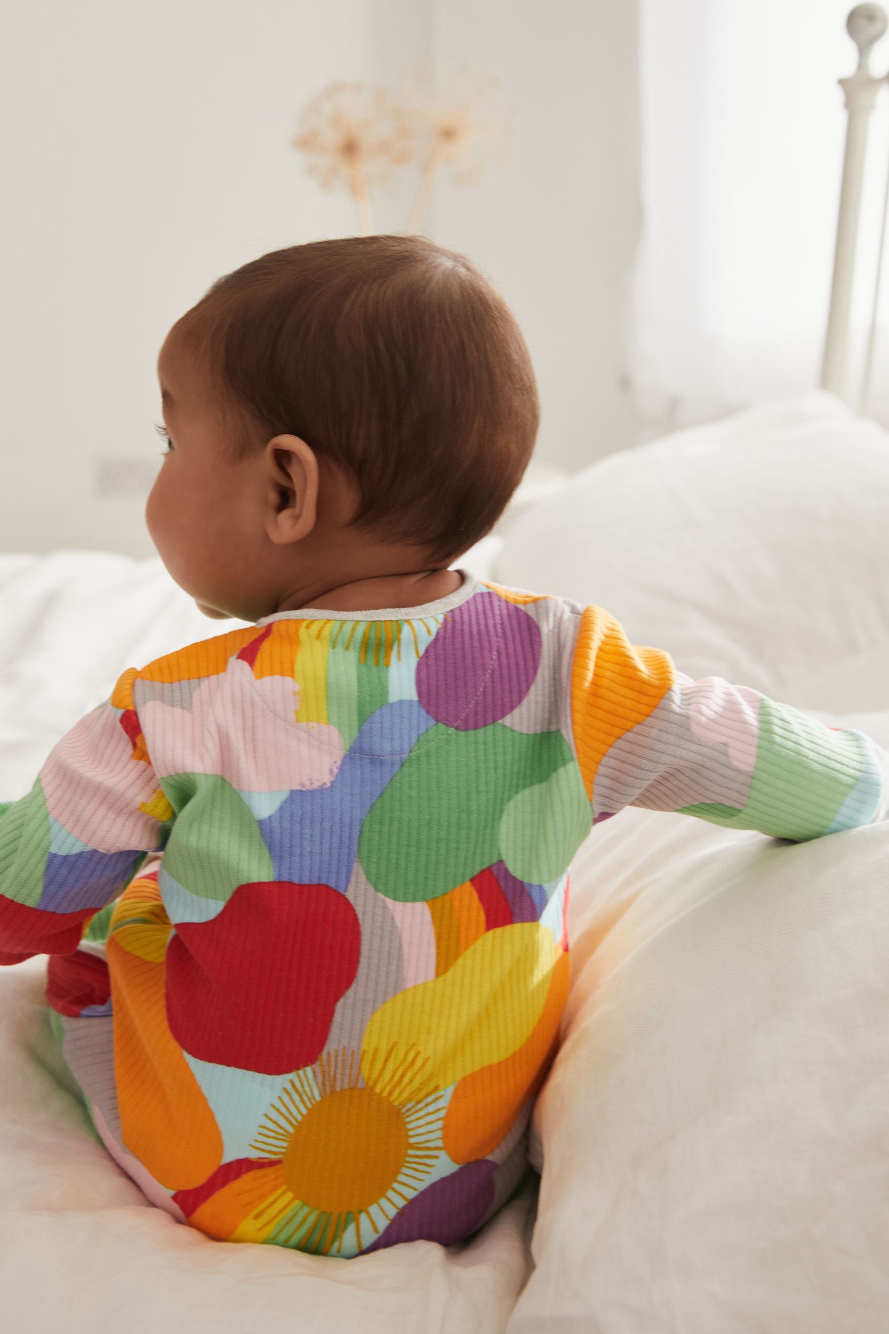 Bright Rainbow Pastel Sleepsuits 2 Pack (0mths-2yrs)