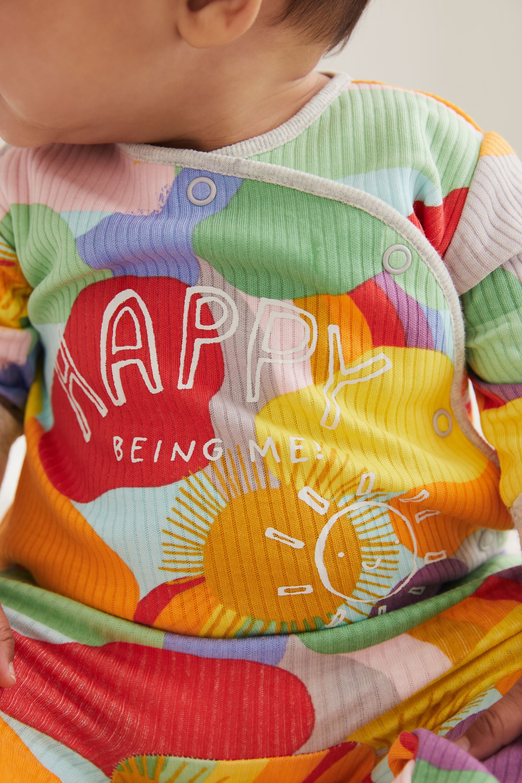 Bright Rainbow Pastel Sleepsuits 2 Pack (0mths-2yrs)