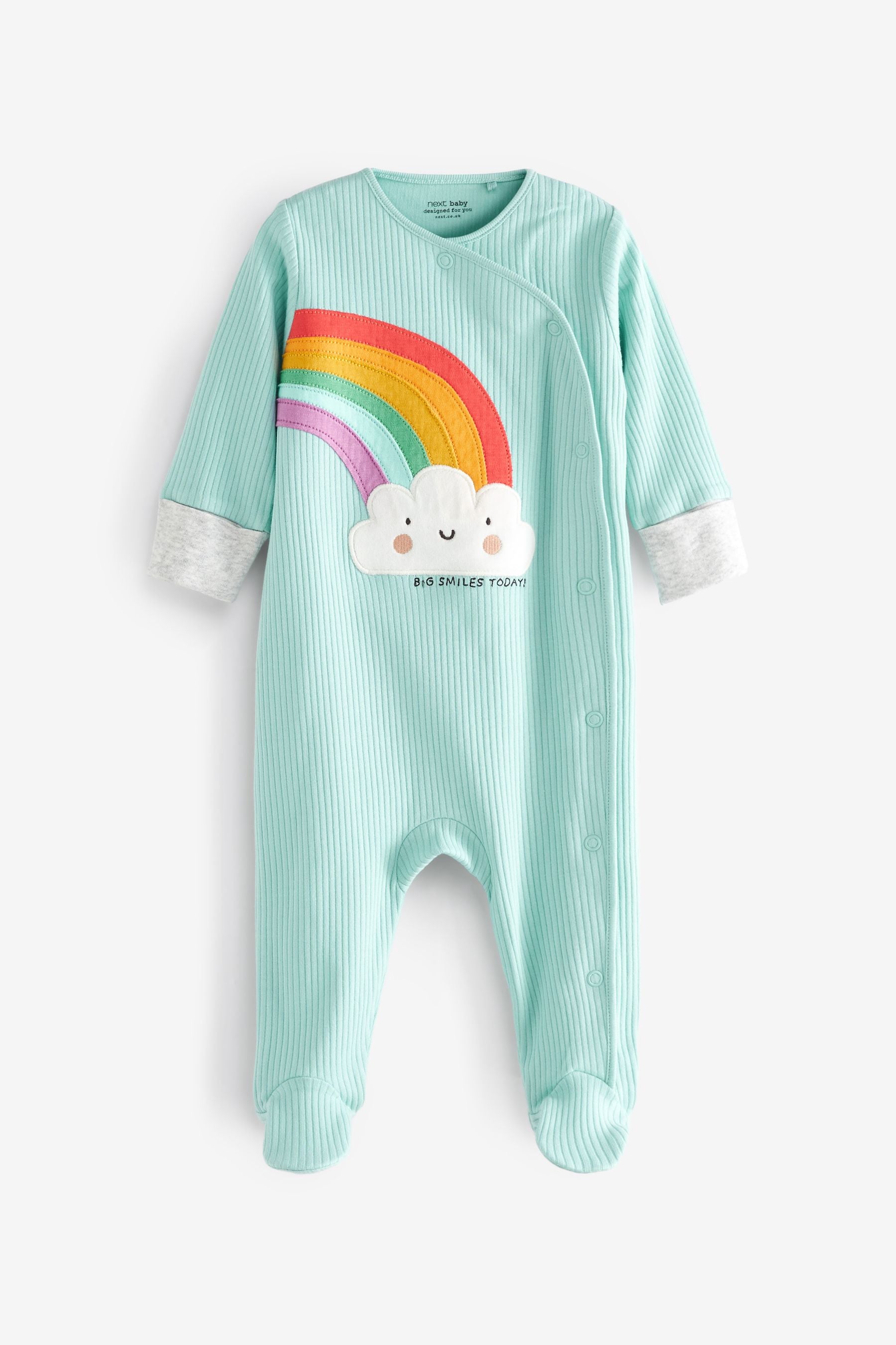 Bright Rainbow Pastel Sleepsuits 2 Pack (0mths-2yrs)