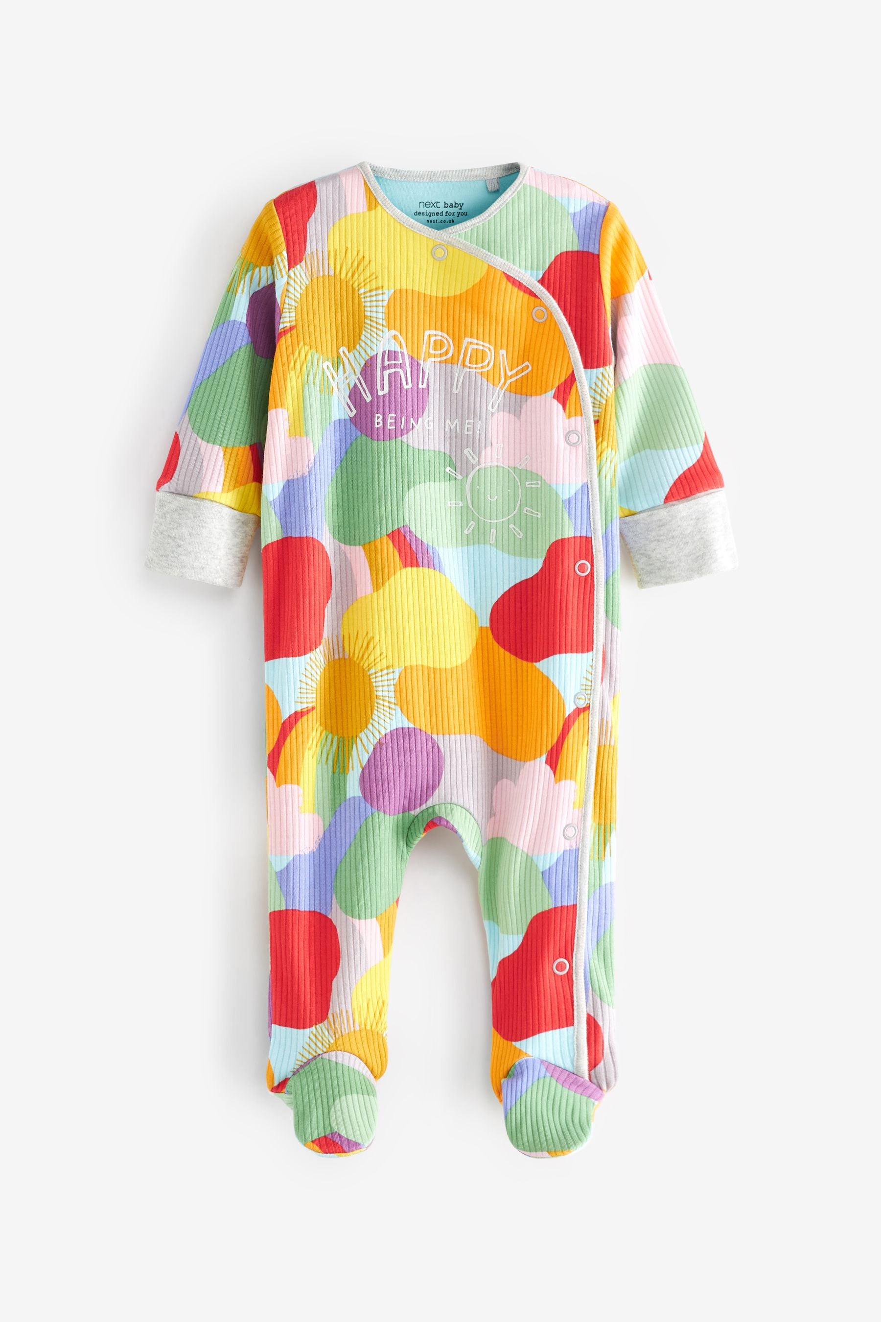 Bright Rainbow Pastel Sleepsuits 2 Pack (0mths-2yrs)