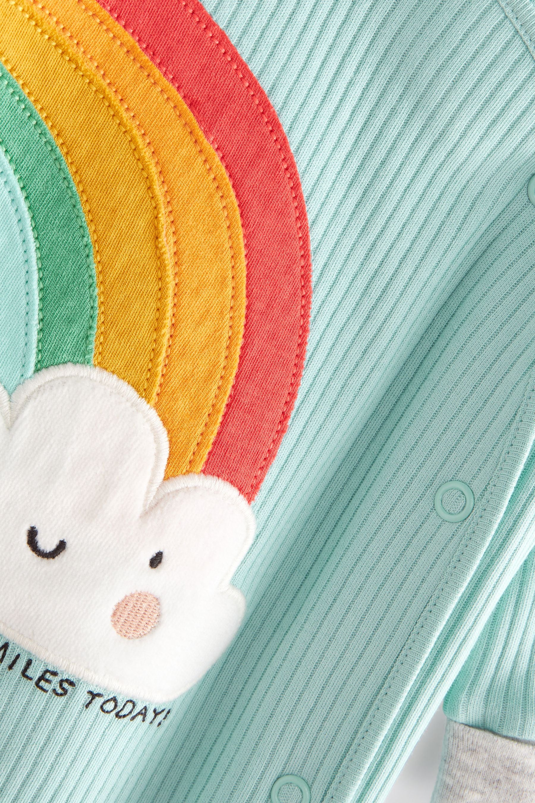 Bright Rainbow Pastel Sleepsuits 2 Pack (0mths-2yrs)