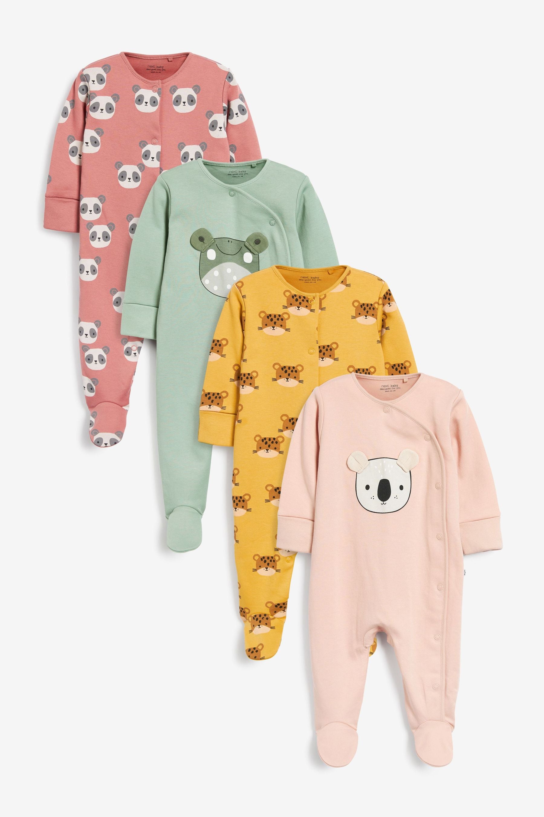 Character 4 Pack Sleepsuits (0mths-2yrs)