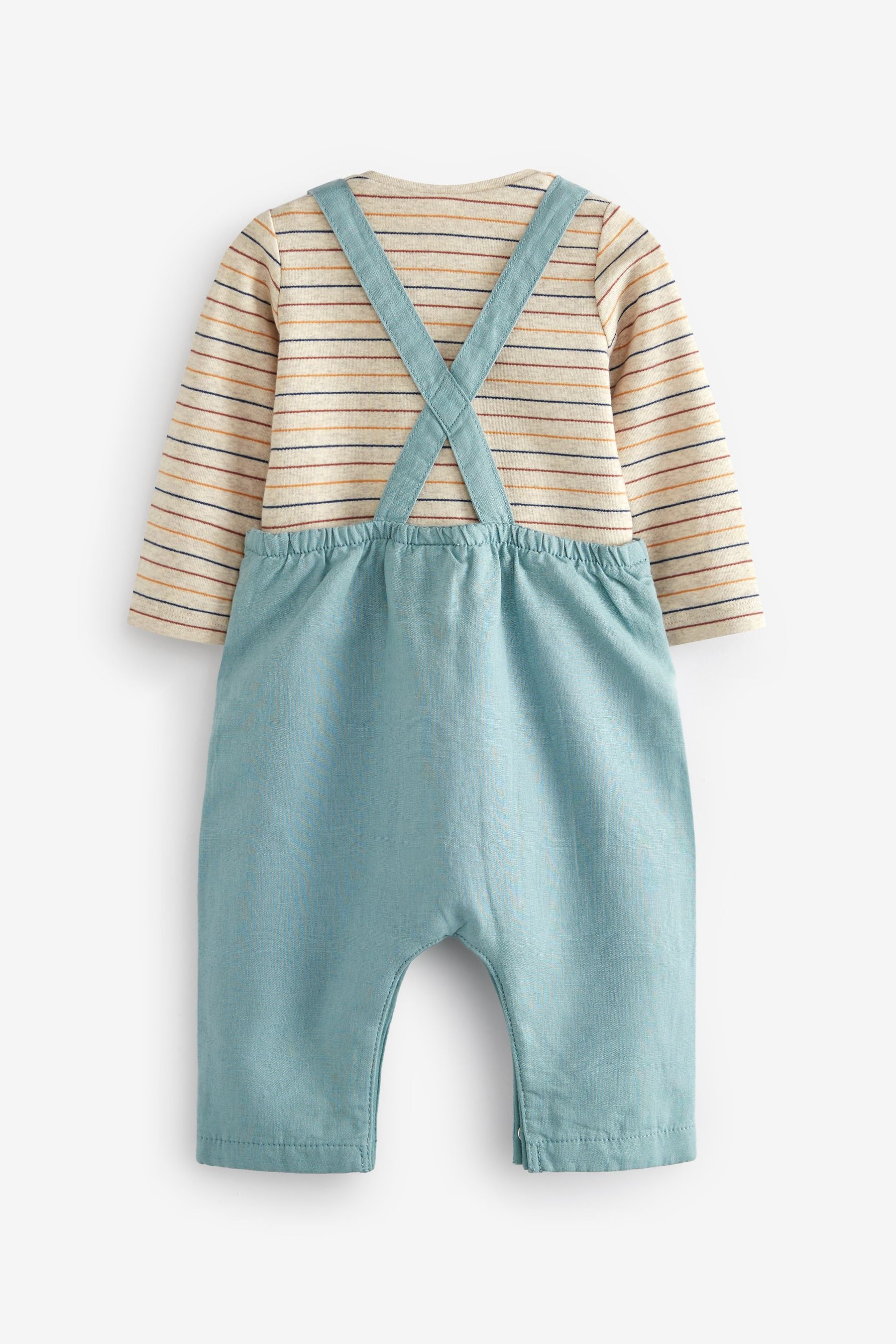 Blue Baby 2 Piece Dungarees and Bodysuit Set (0mths-2yrs)