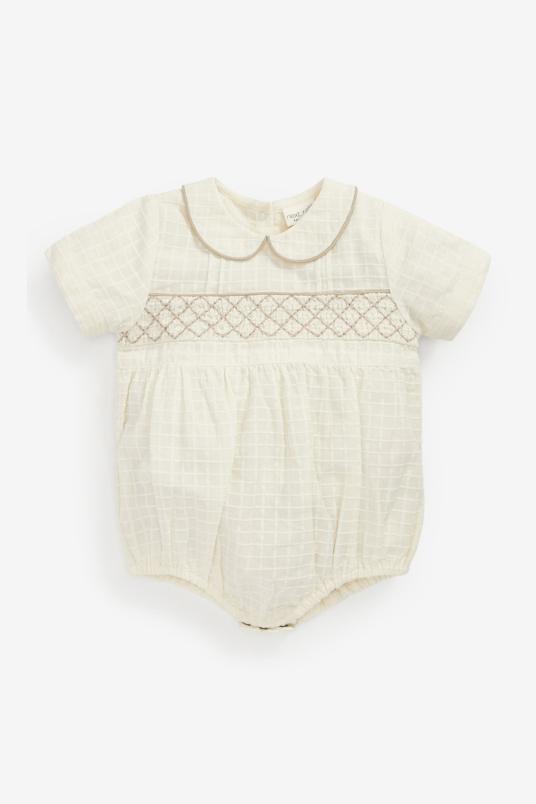 Cream 2 Piece Smart Baby Bodysuit And Shorts Set (0mths-2yrs)