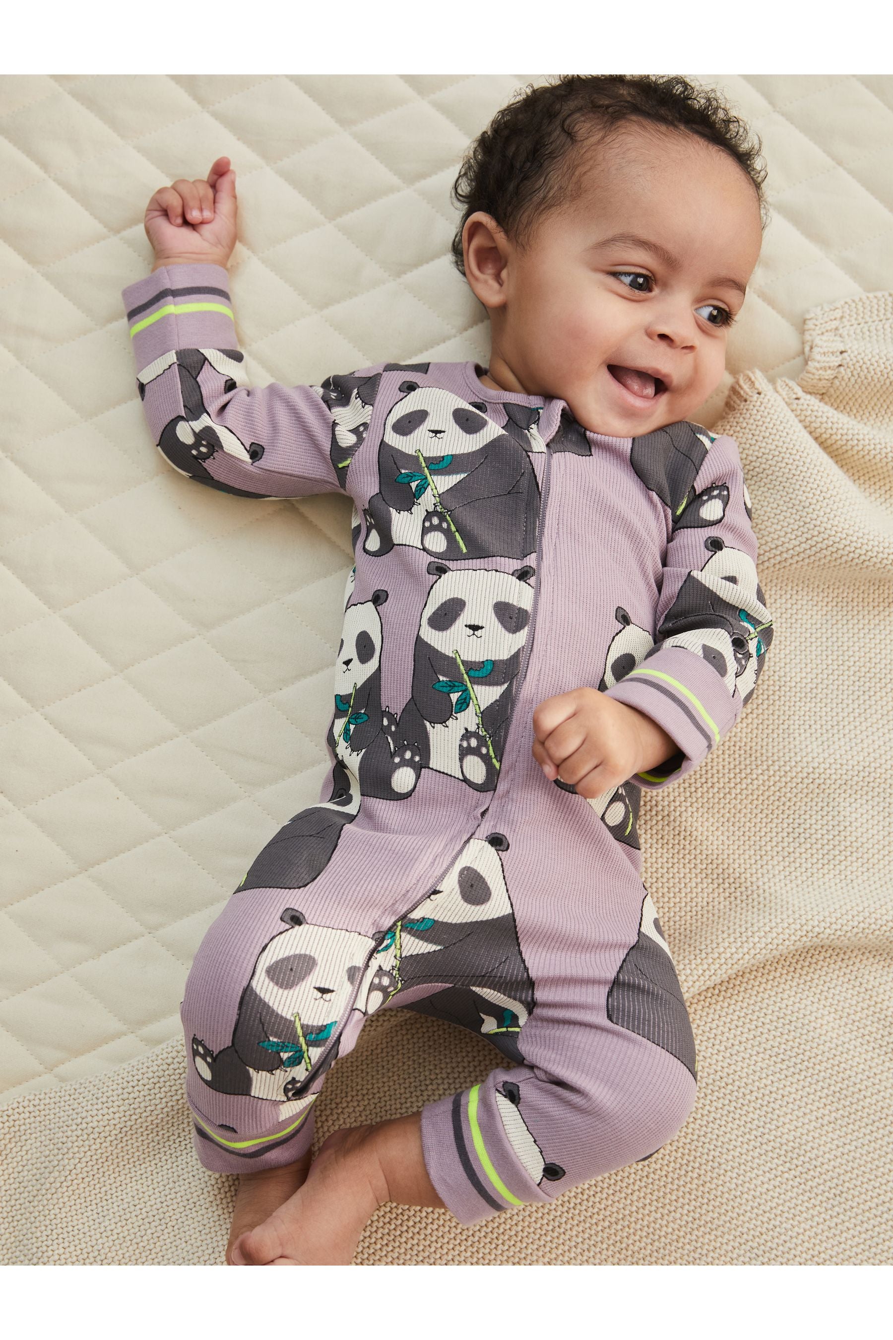 Blue/Purple Baby 2 Pack Printed Footless Sleepsuits (0mths-3yrs)