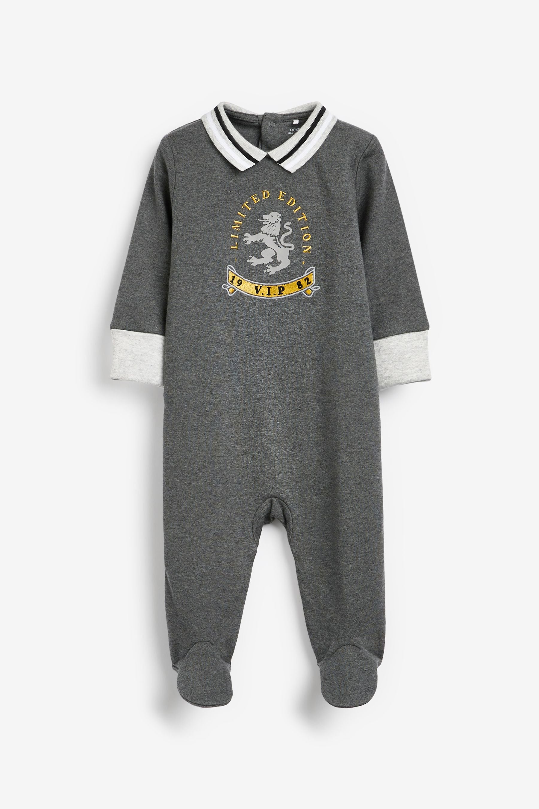 Charcoal Grey 2 Pack Sleepsuits (0mths-2yrs)