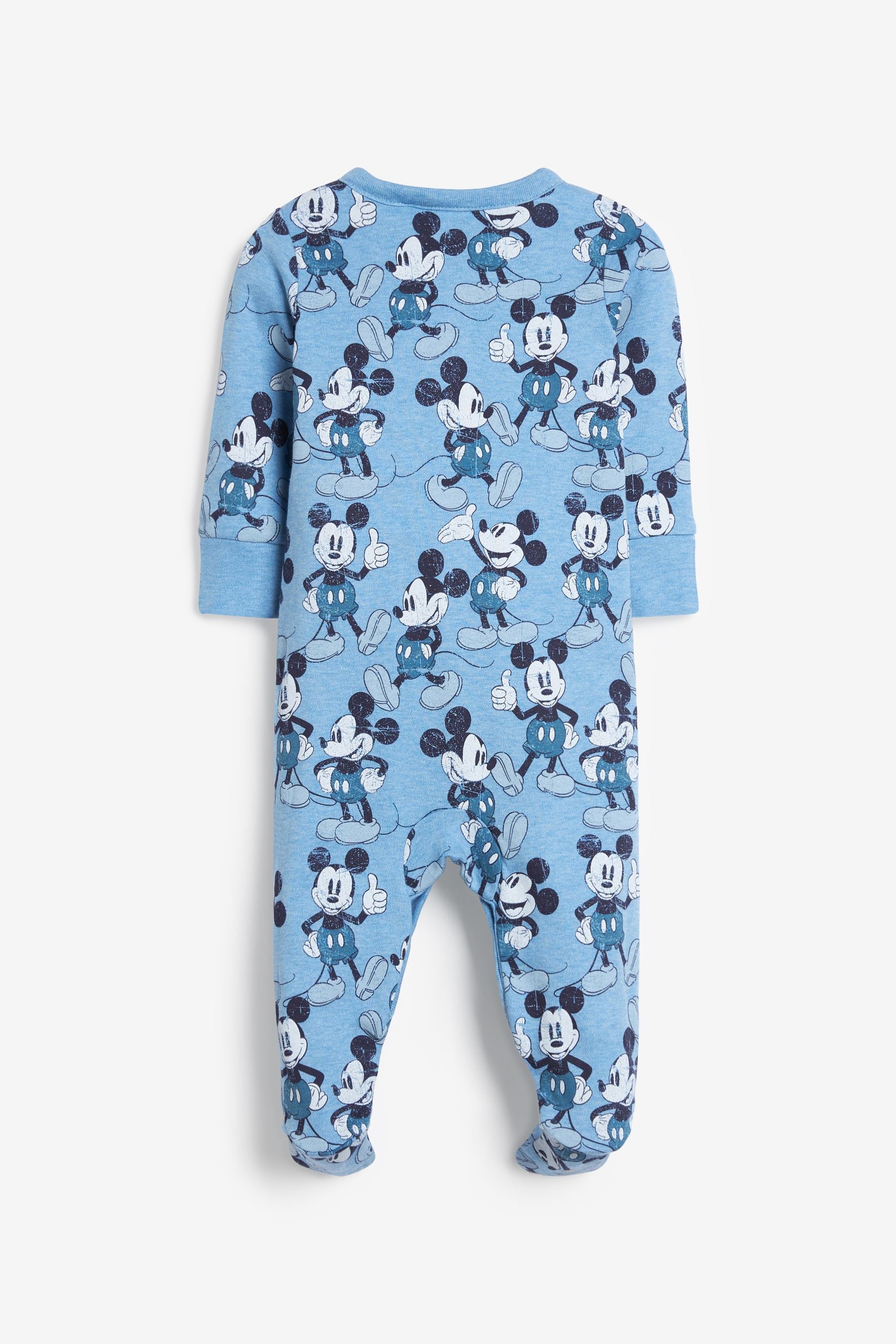 Blue Mickey Mouse Sleepsuit and Bib Set (0mths-2yrs)