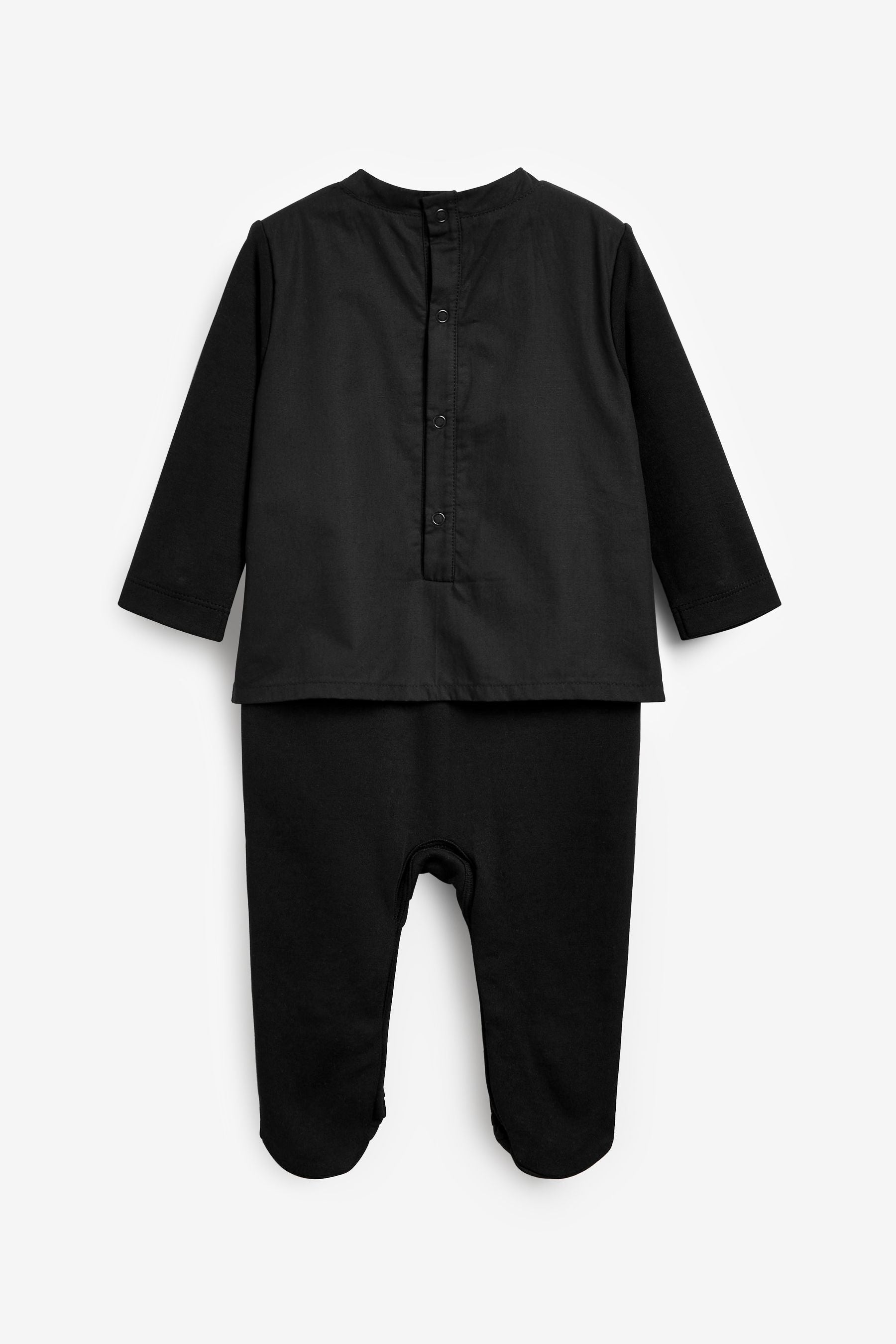 Black Baby Embroidered Sleepsuit (0-2yrs)