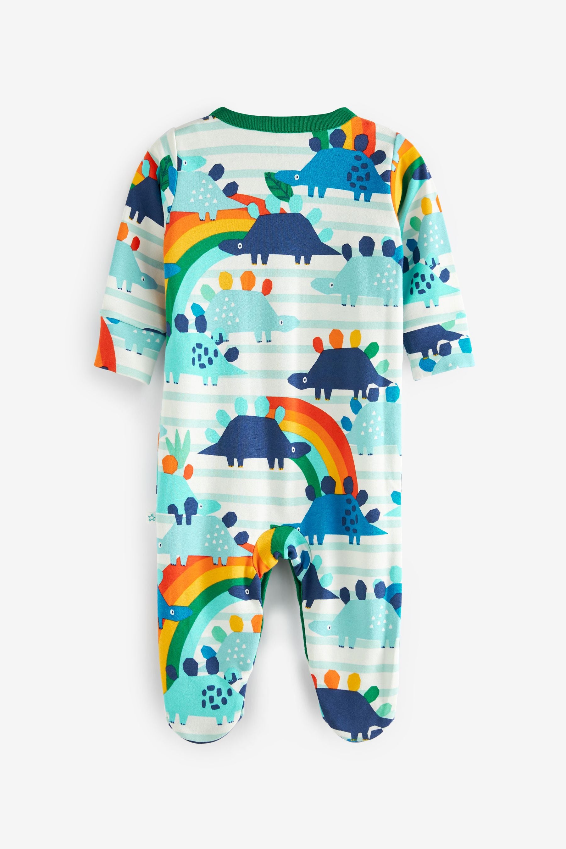 Blue Dino 2 Pack Baby Sleepsuits (0mths-3yrs)