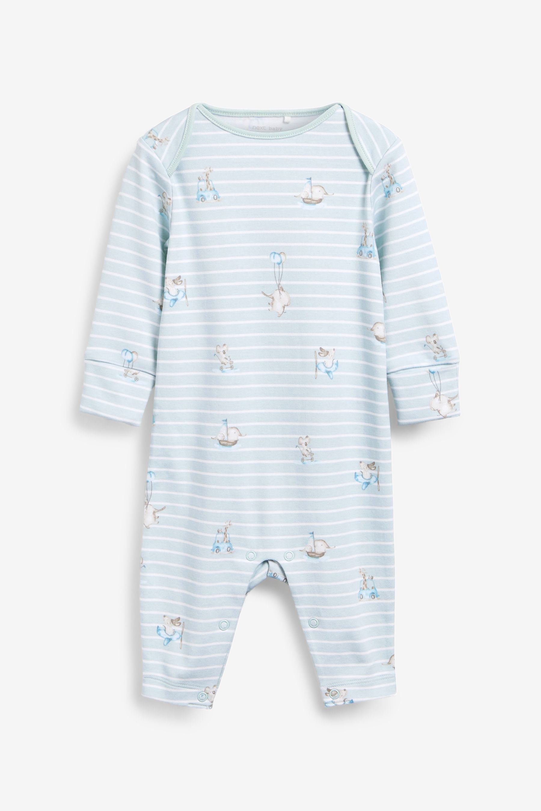 Blue 4 Pack Sleepsuits (0-2yrs)