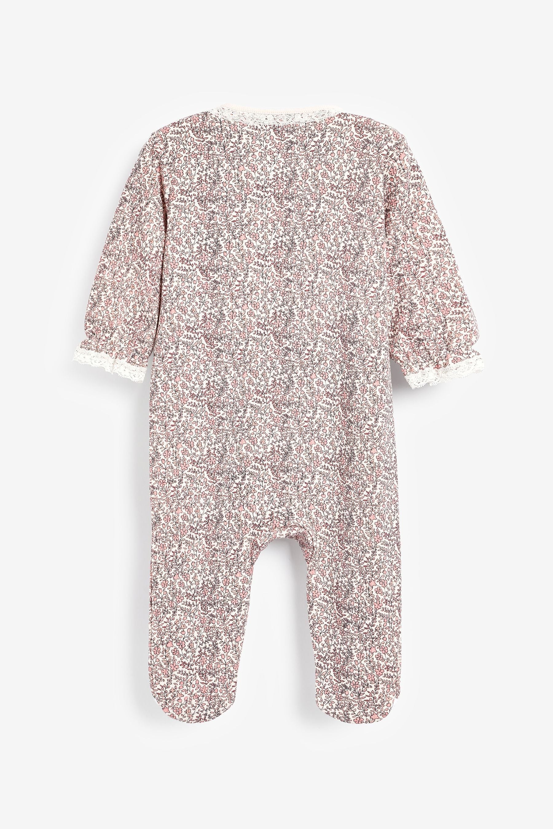 Daddy Pink Floral Family Sleepsuit (0-2yrs)