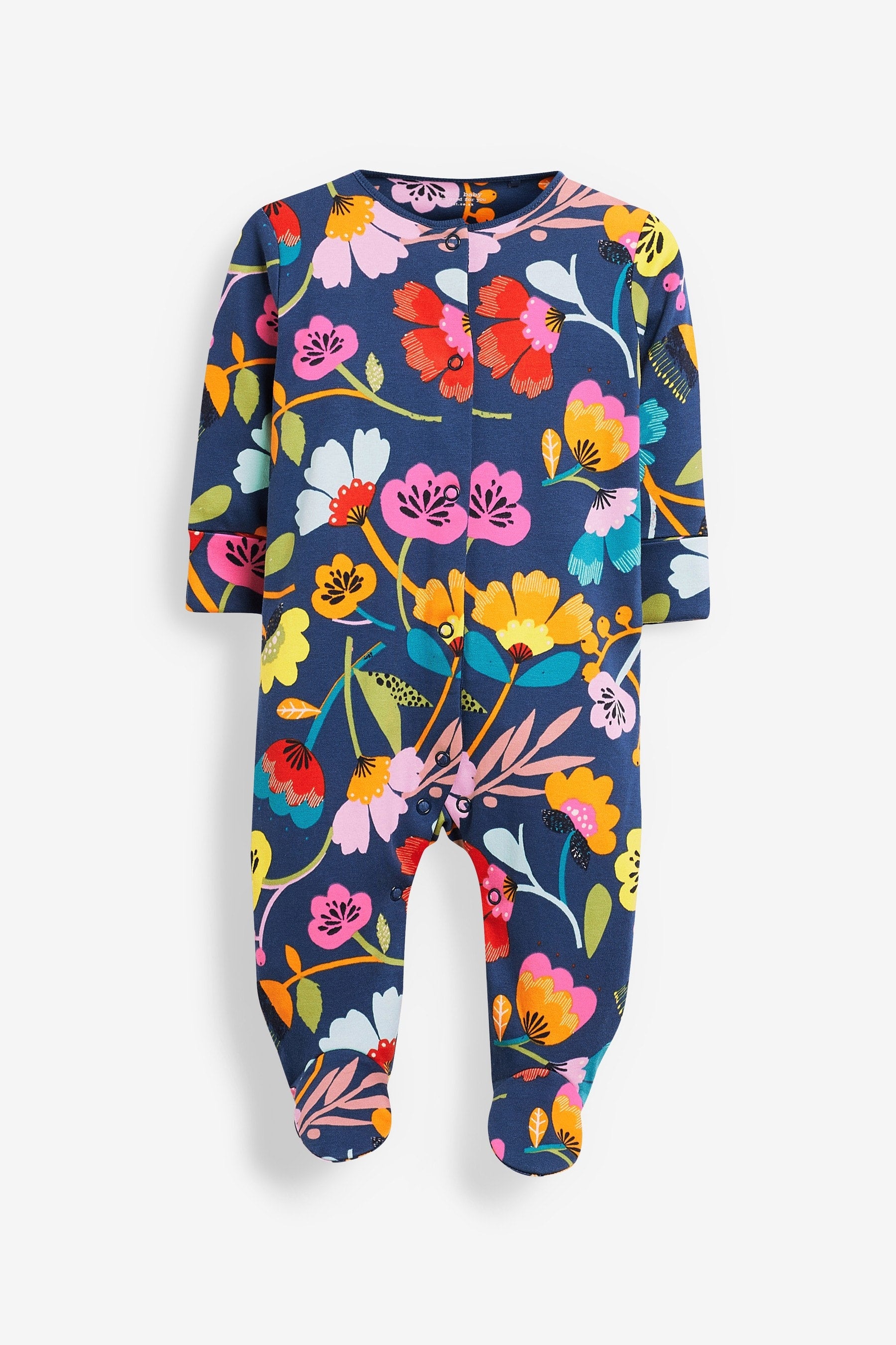 Bright Floral Baby Sleepsuits 3 Pack (0mths-2yrs)