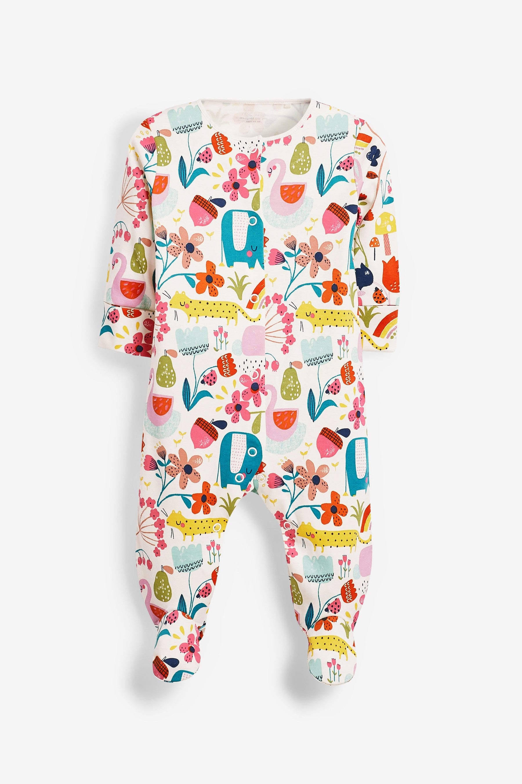 Bright Floral Baby Sleepsuits 3 Pack (0mths-2yrs)