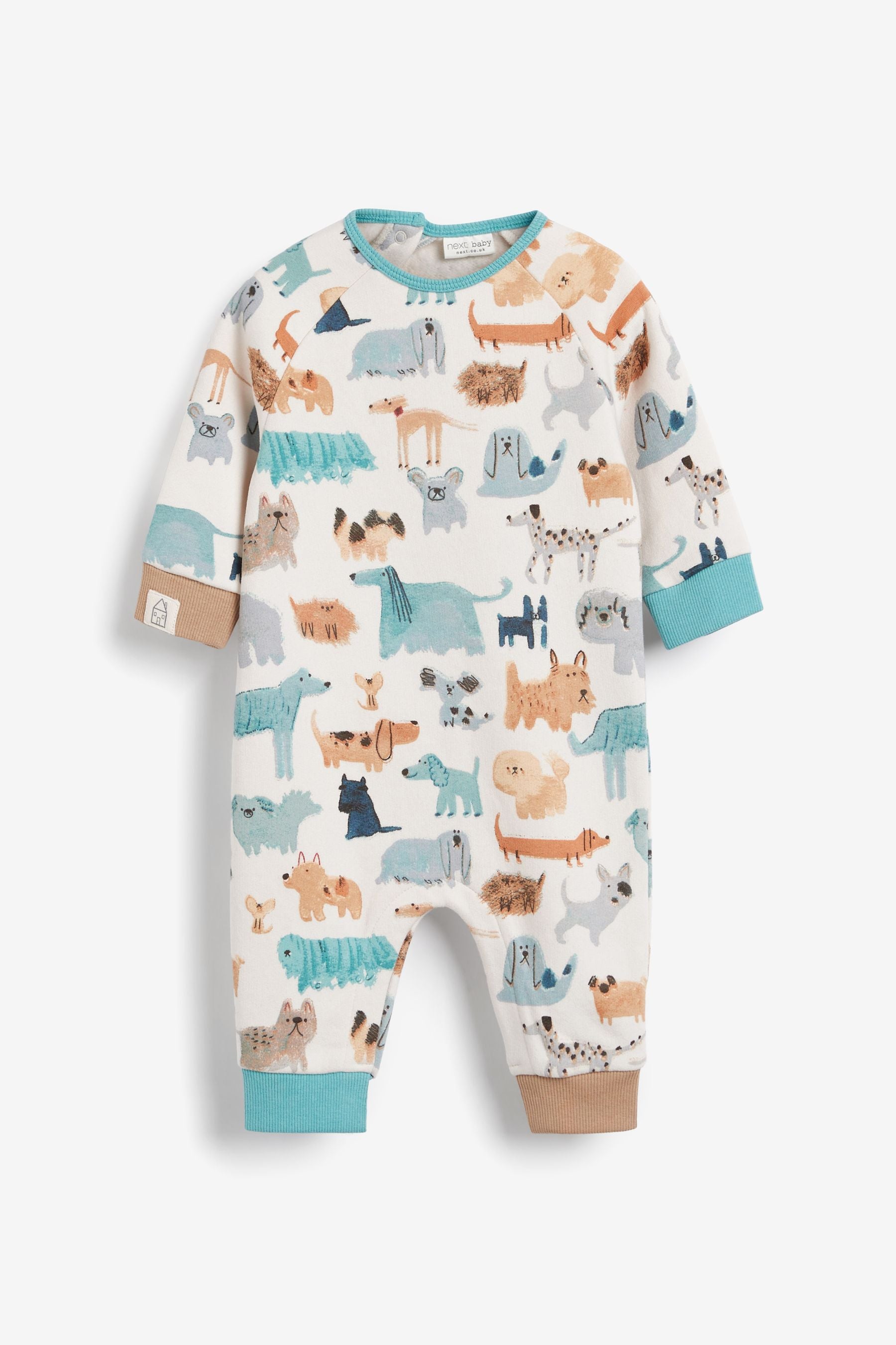 White Dog Printed Romper (0mths-3yrs)