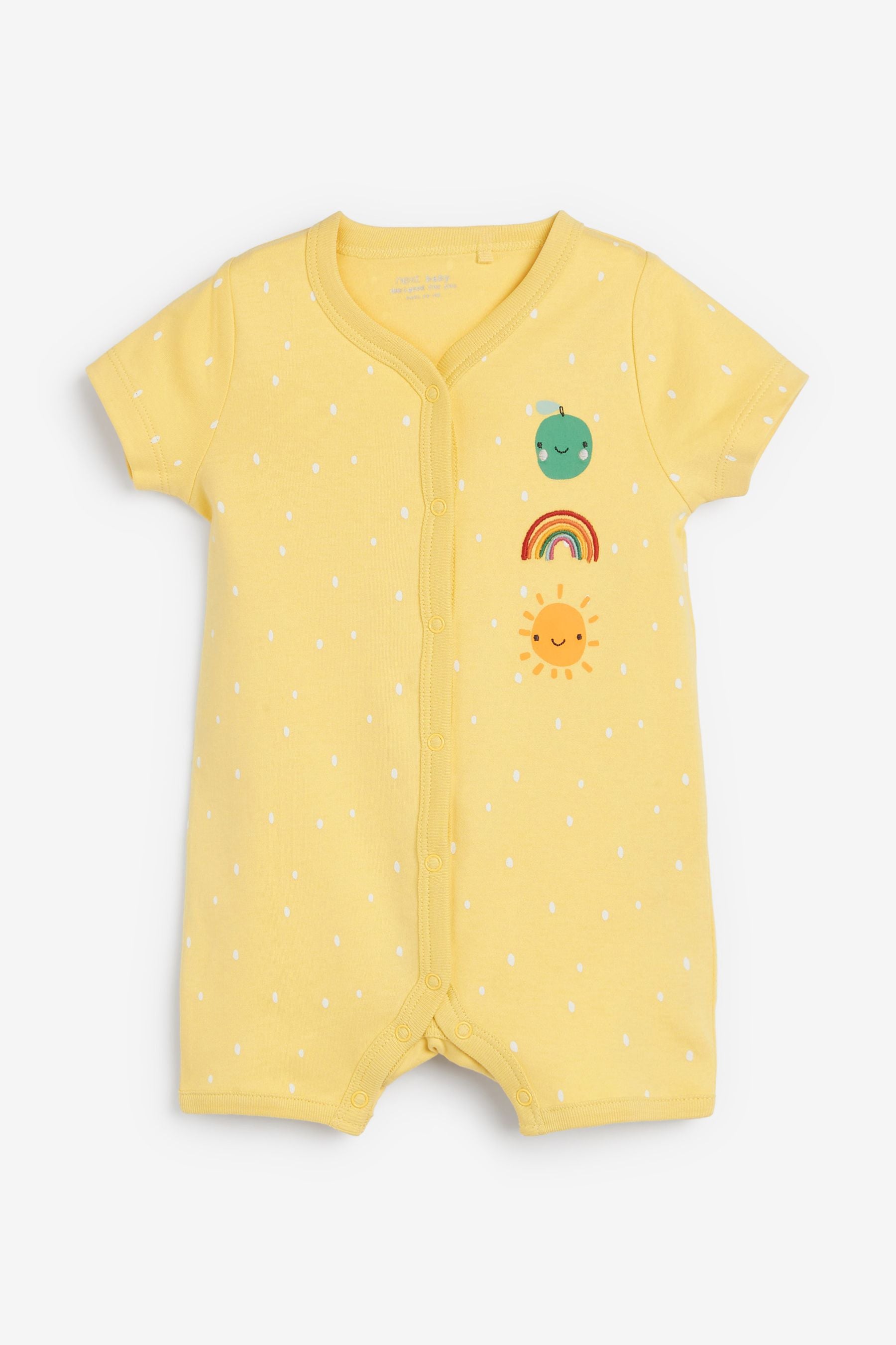 Bright Yellow Animal Baby 5 Pack Rompers (0mths-3yrs)