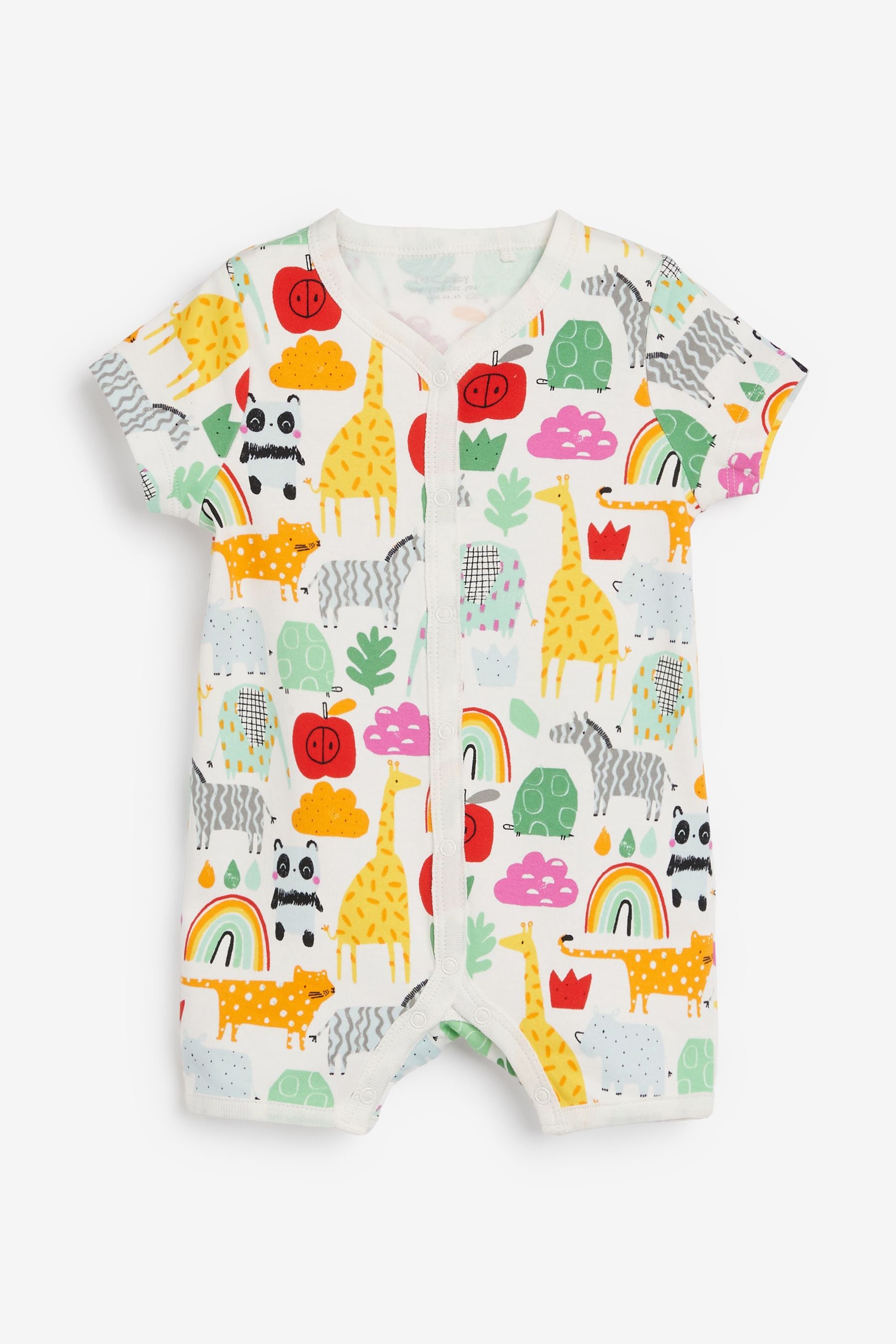 Bright Yellow Animal Baby 5 Pack Rompers (0mths-3yrs)