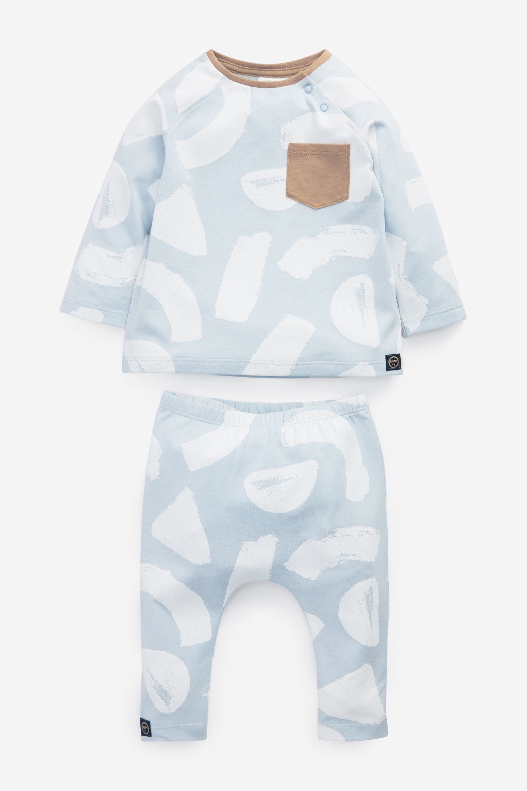 Blue Abstract Baby T-Shirts And Leggings Set 6 Pack