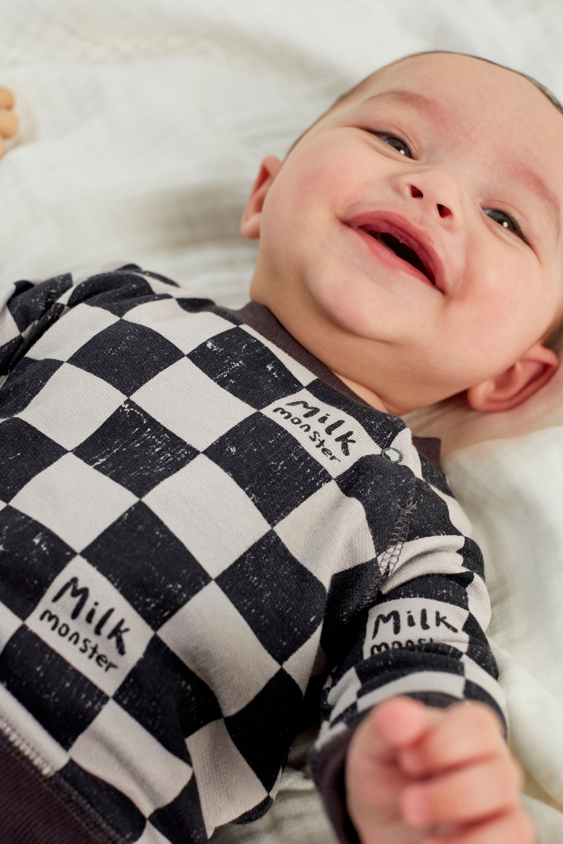 Charcoal Grey Check Sweat Set (0mths-2yrs)