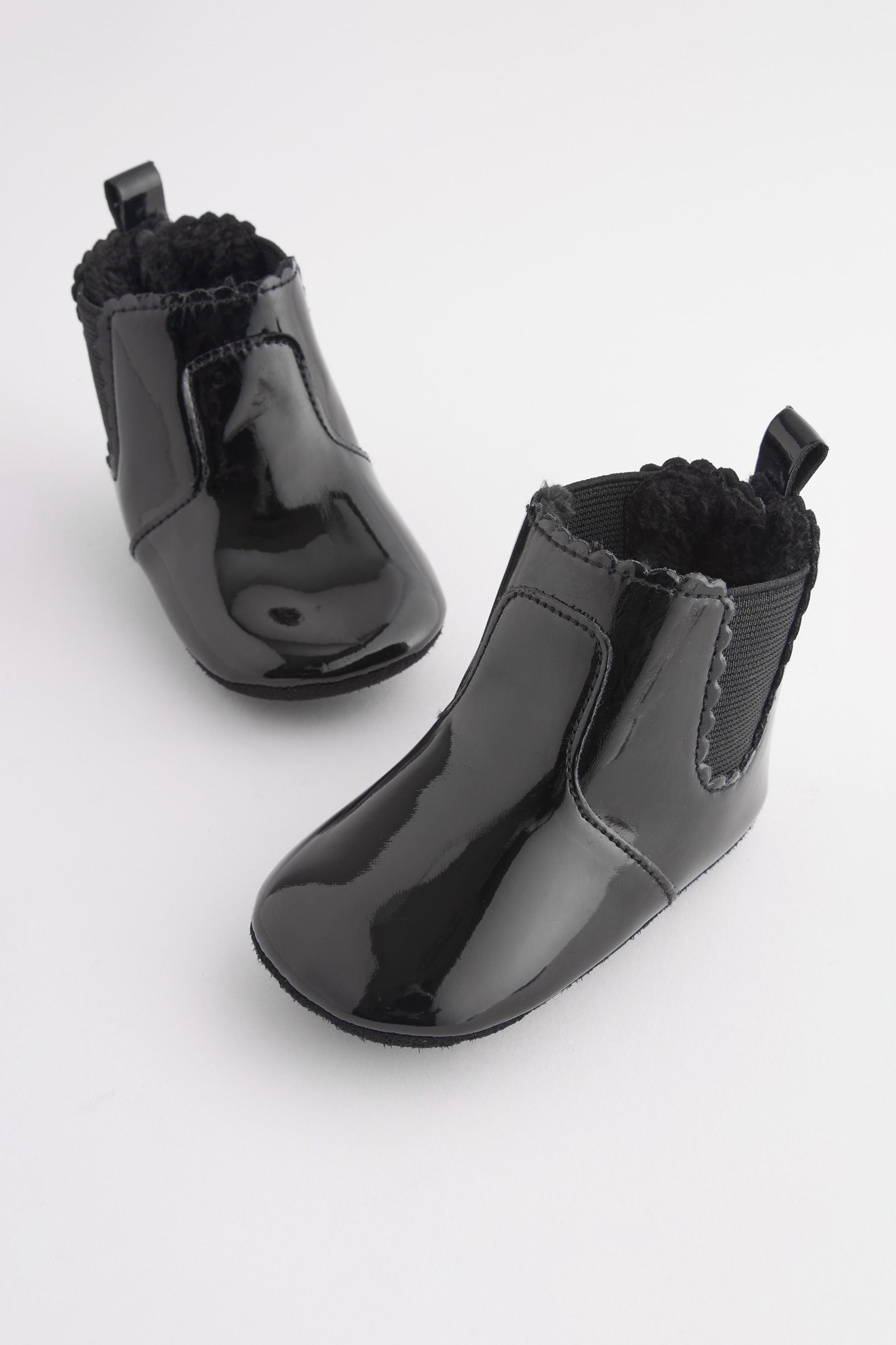 Black Patent Chelsea Baby Boots (0-24mths)