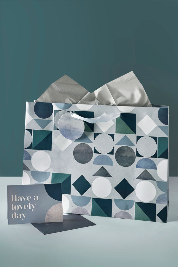 Blue Geo Gift Bag