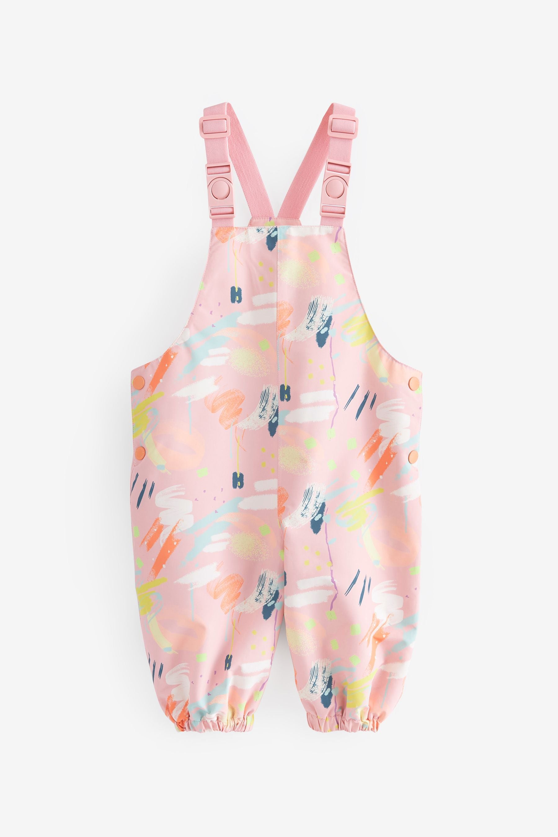 Pink Waterproof Printed Dungarees (9mths-7yrs)