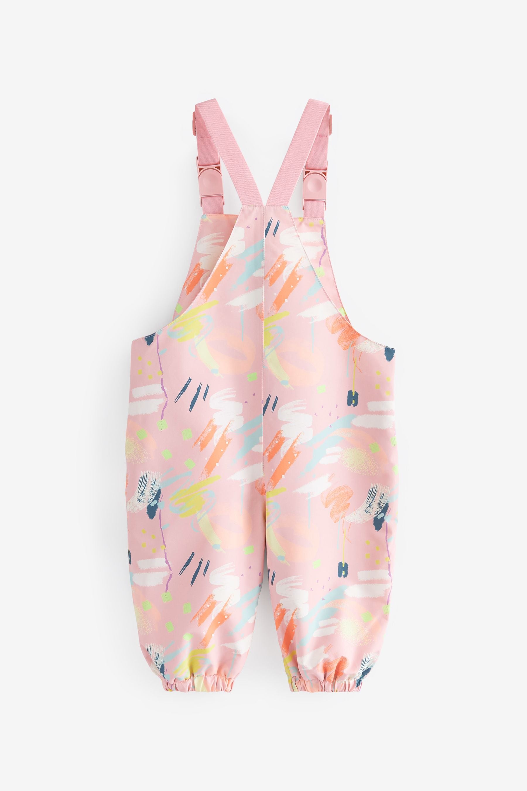 Pink Waterproof Printed Dungarees (9mths-7yrs)