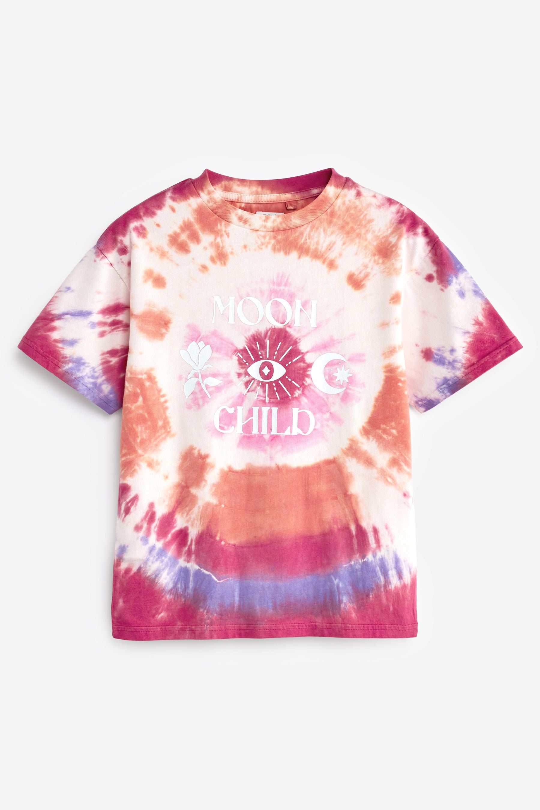 Pink Tie Dye Slogan Oversized T-Shirt (3-16yrs)