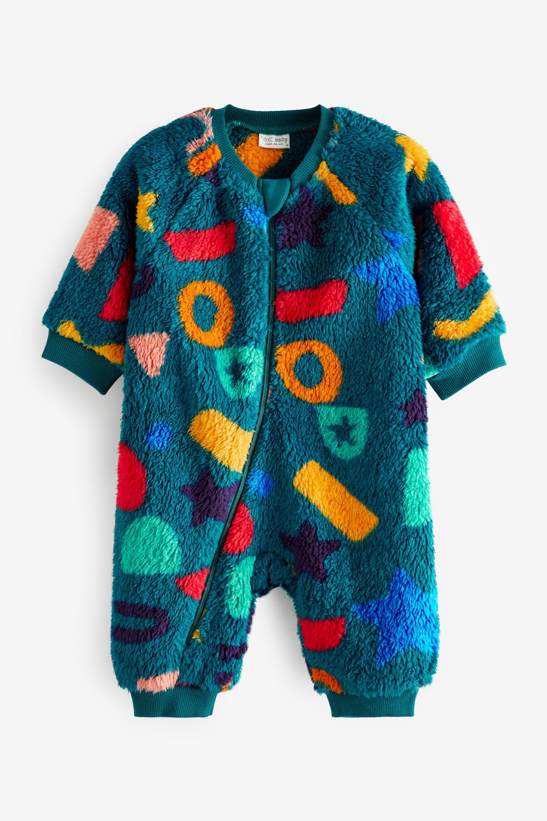 Green/Red Baby Lightweight Fleece Sleepsuit