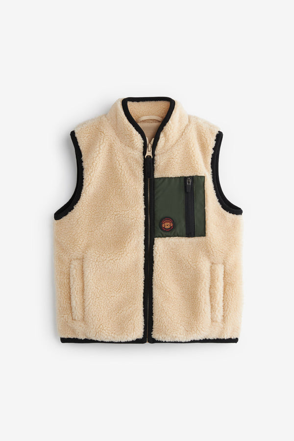 Cream Borg Gilet (3mths-7yrs)