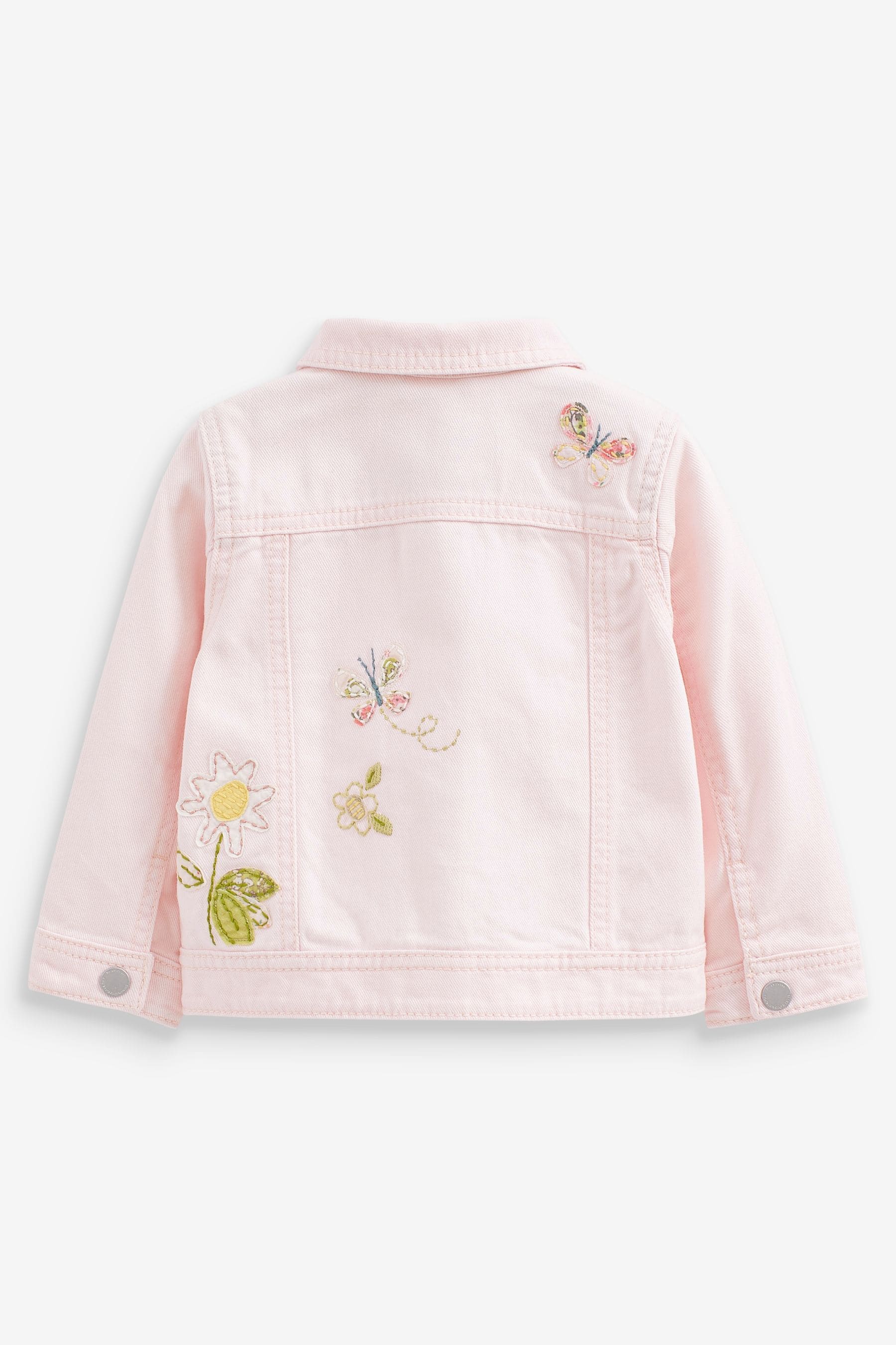 Pink Embroidered Bunny Denim Jacket (3mths-7yrs)