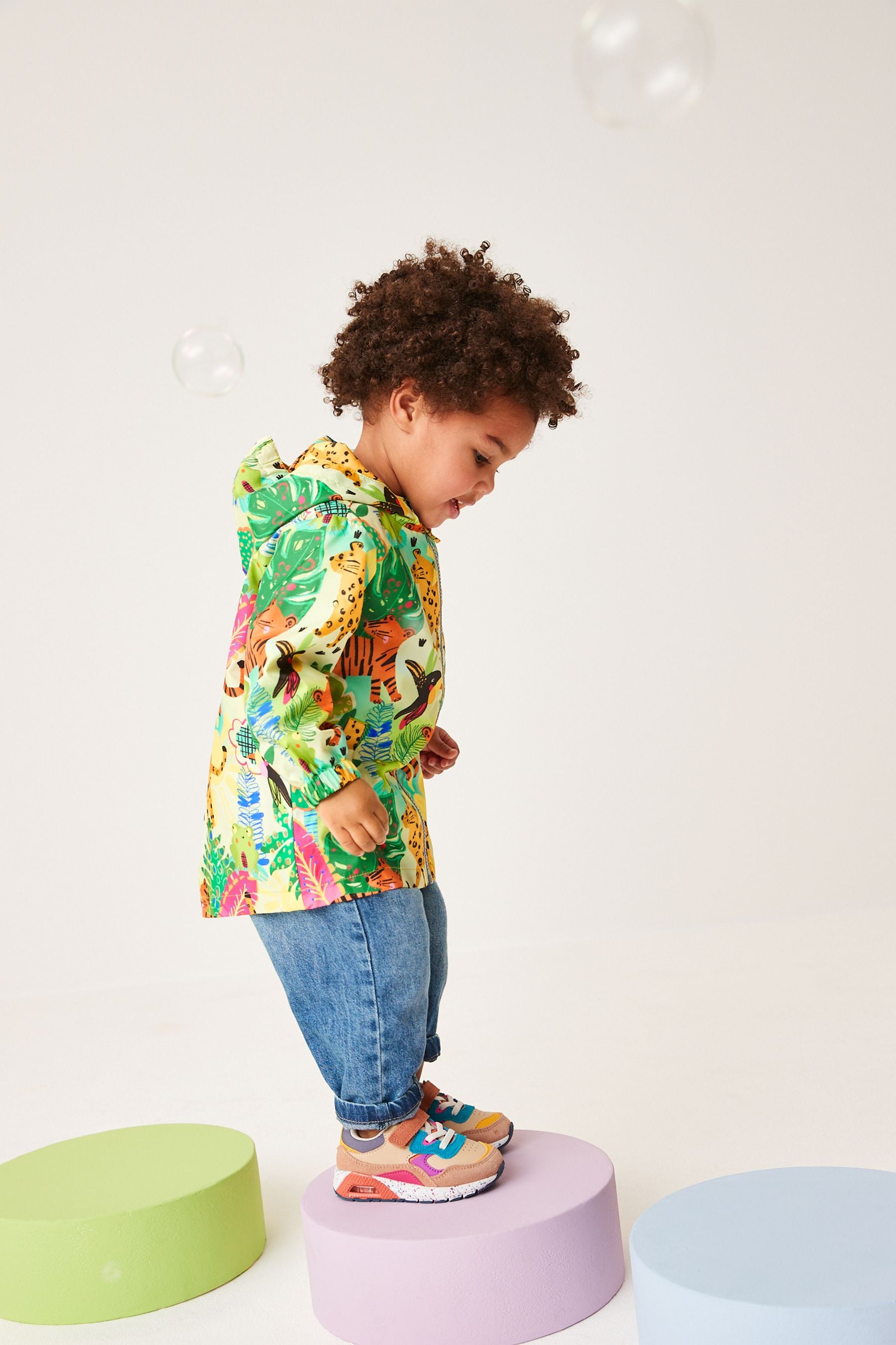 Green Character Shower Resistant Printed Cagoule Jacket (3mths-7yrs)