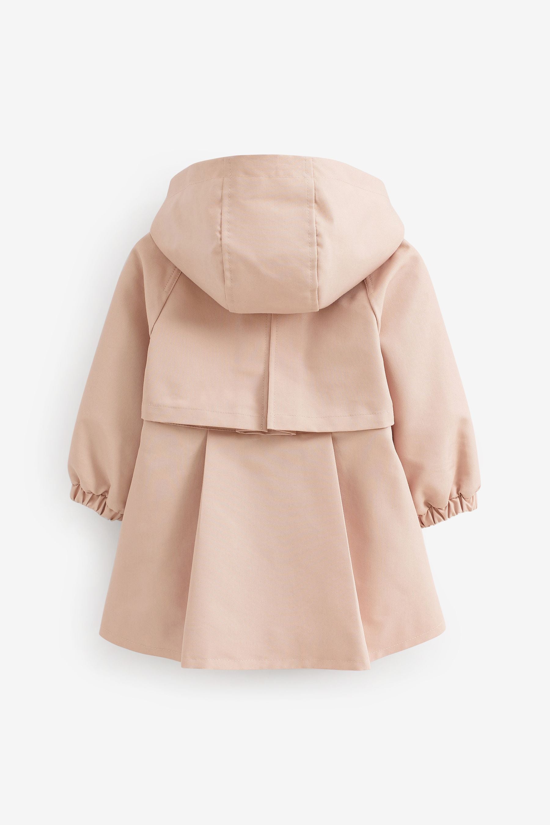 Pink Shower Resistant Frill Collar Smart Mac Coat (3mths-7yrs)