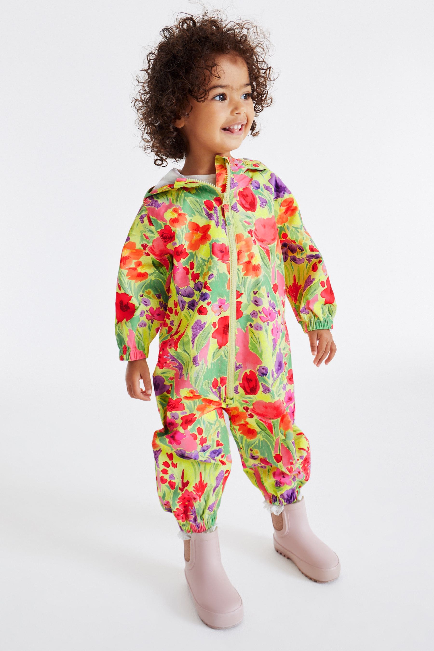 Multi Floral Waterproof Puddlesuit (3mths-7yrs)