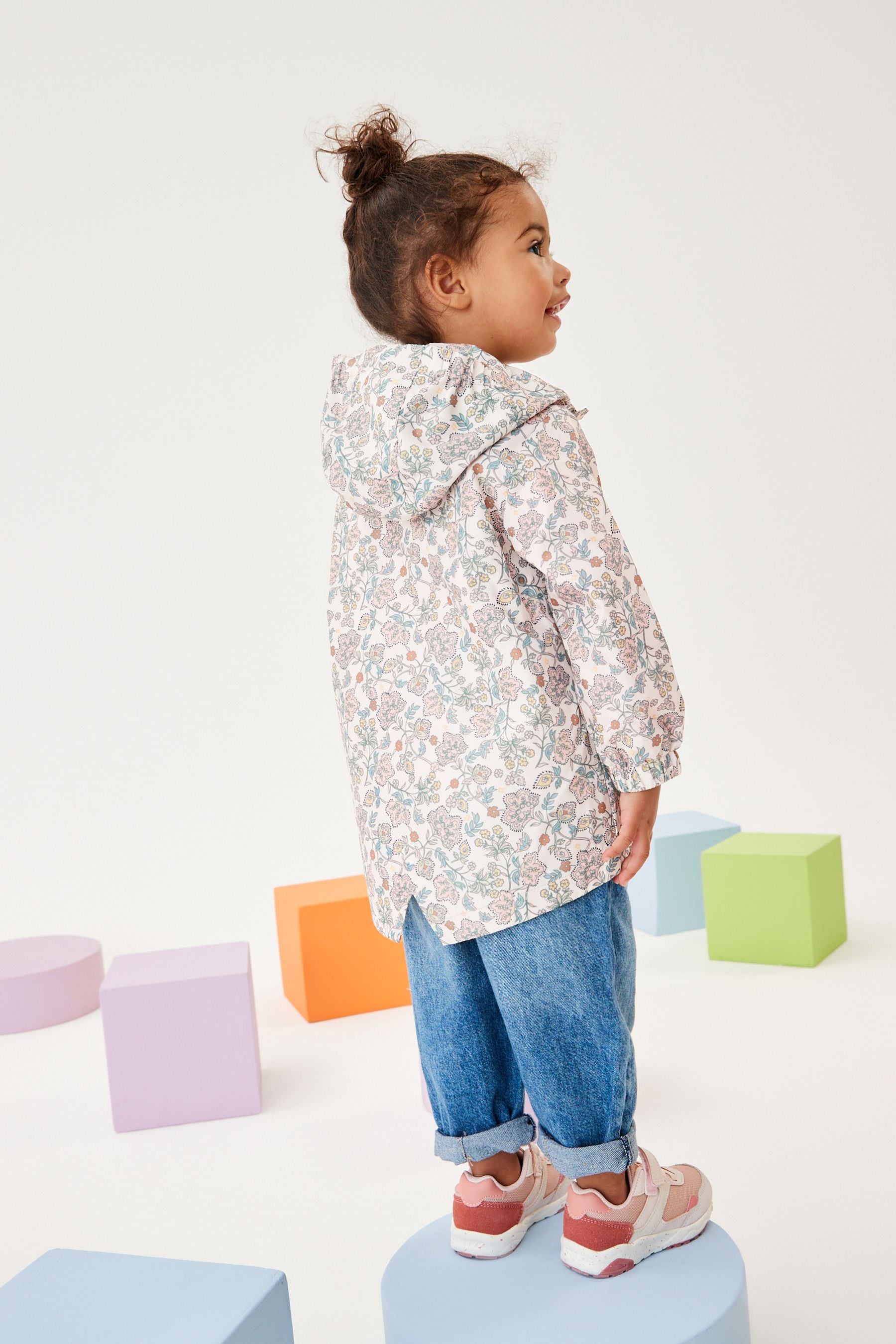 Pink Shower Resistant Printed Cagoule Jacket (3mths-7yrs)