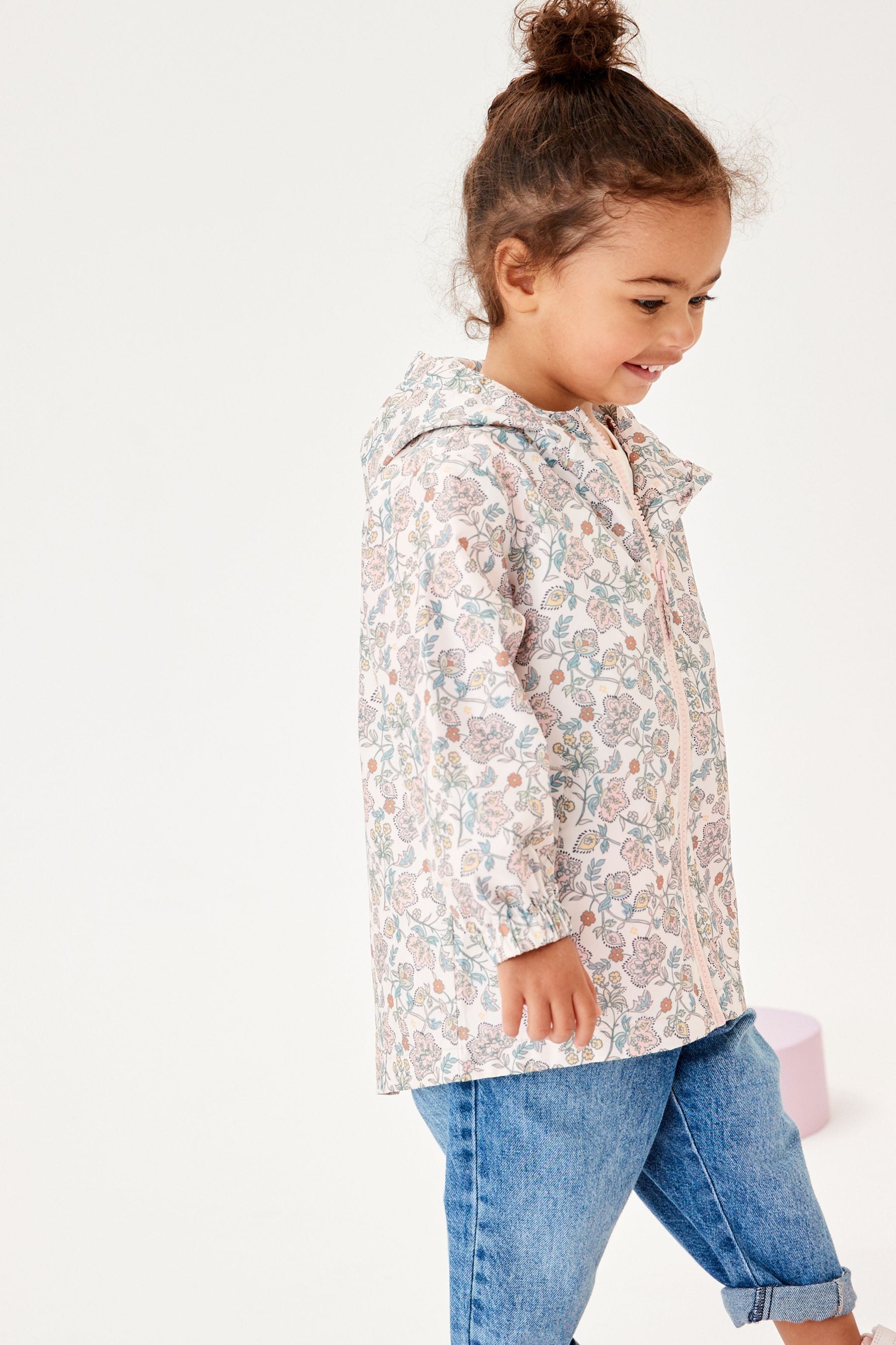 Pink Shower Resistant Printed Cagoule Jacket (3mths-7yrs)