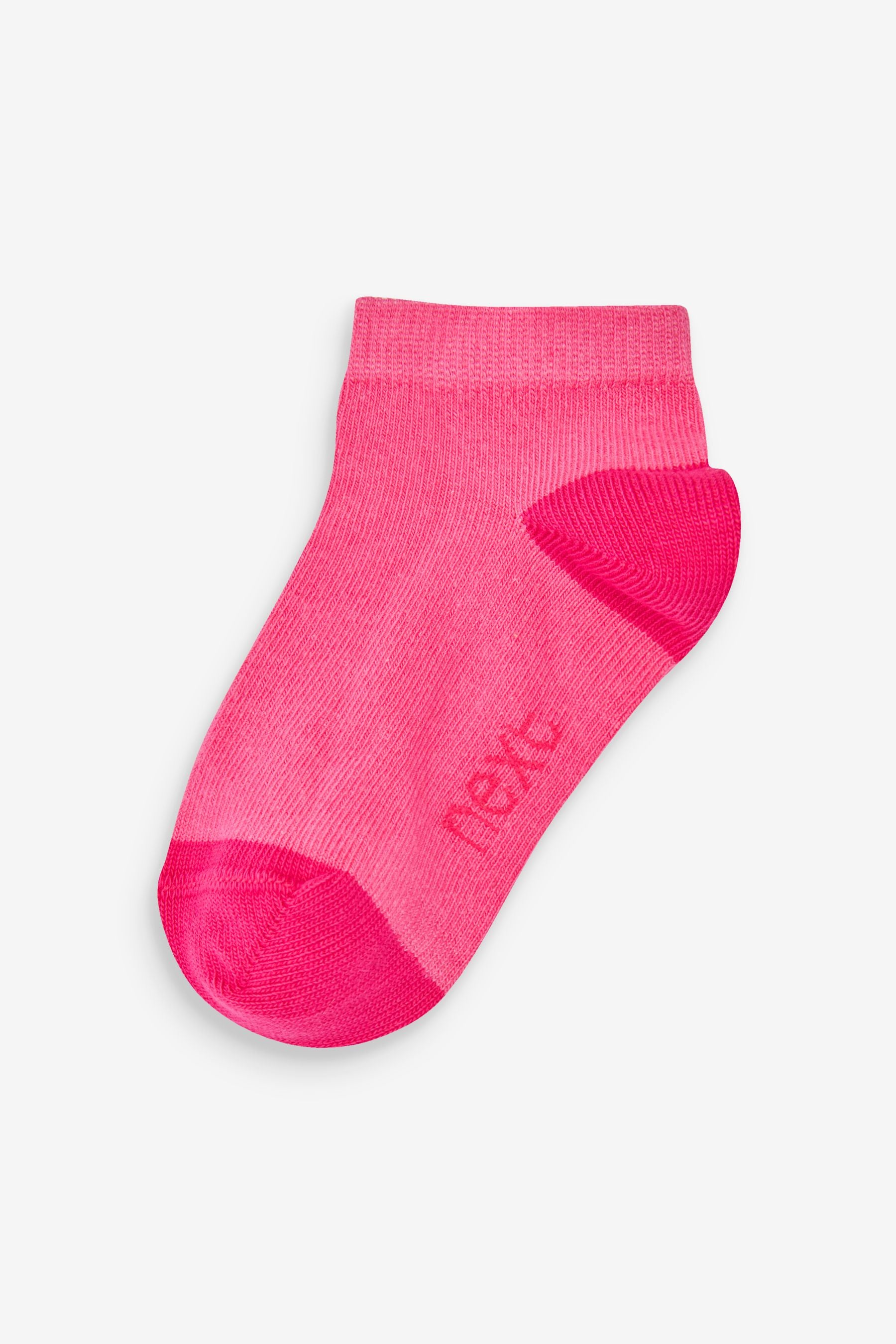 Green Orange/Pink 7 Pack Cotton Rich Trainer Socks