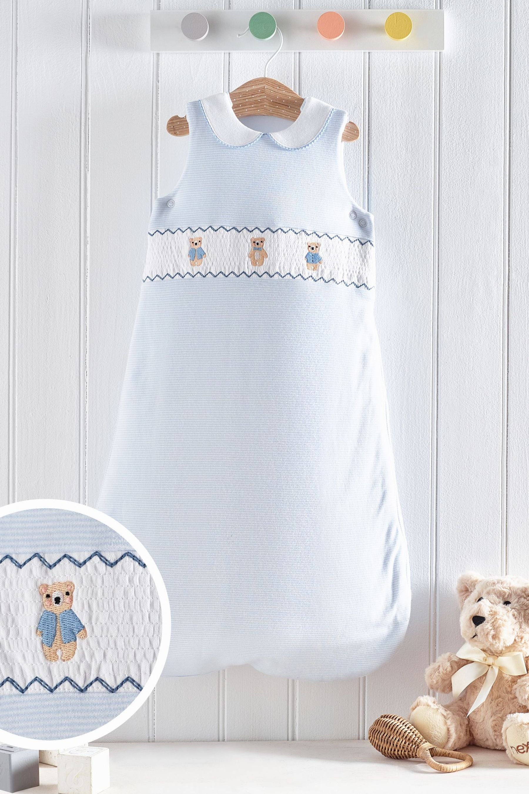 Blue Heritage Baby 100% Cotton 2.5 Tog Sleep Bag