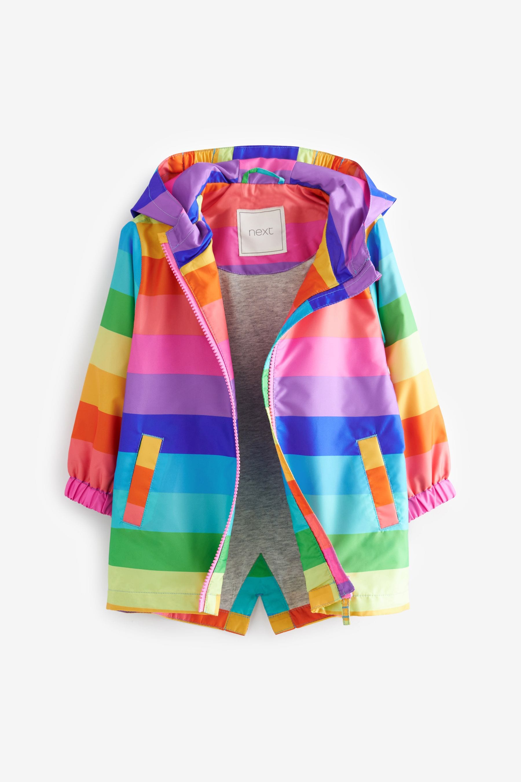 Multi Rainbow Shower Resistant Printed Cagoule Jacket (3mths-7yrs)