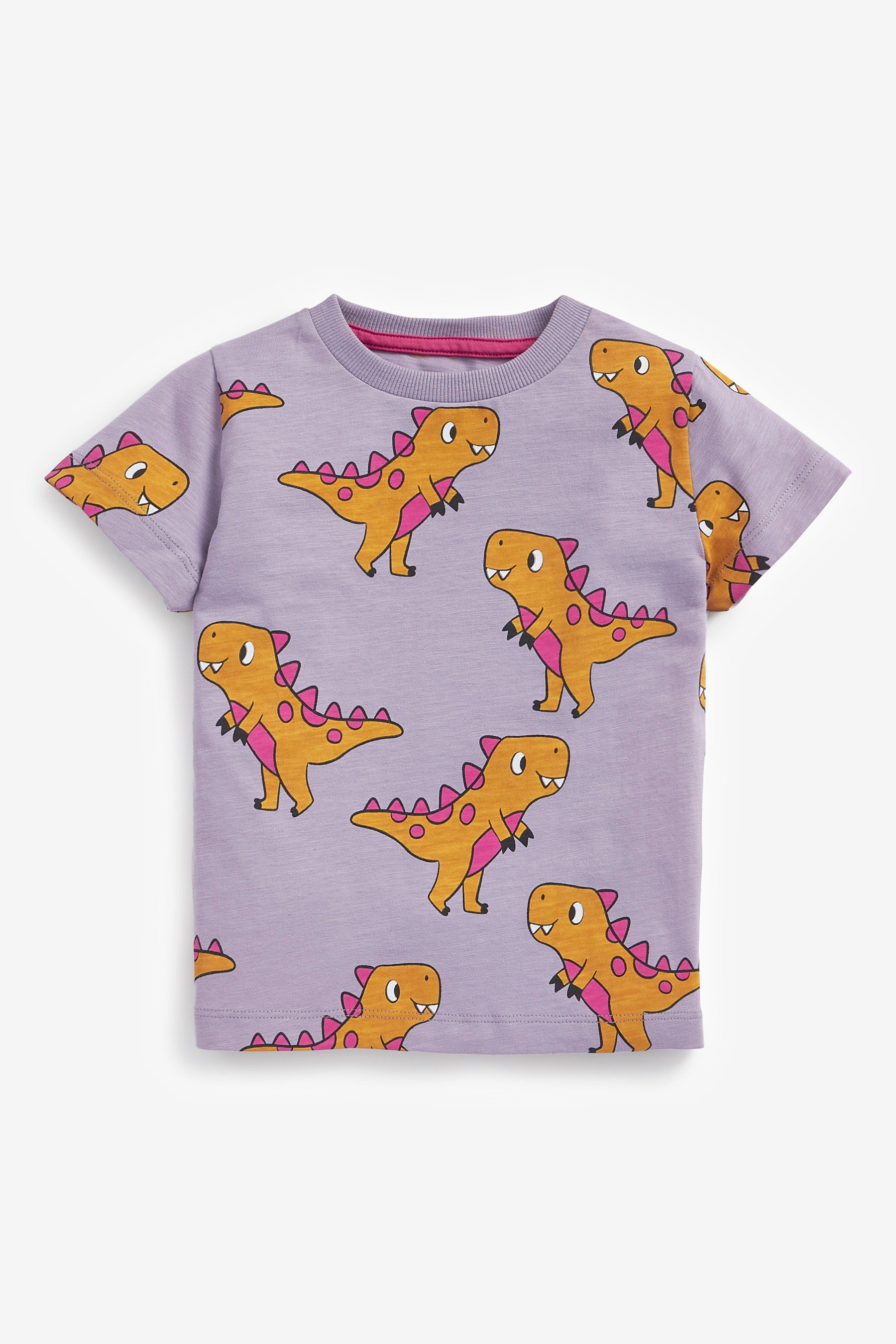 Red/Yellow Dino 3 Pack All Over Print T-Shirts (3mths-7yrs)