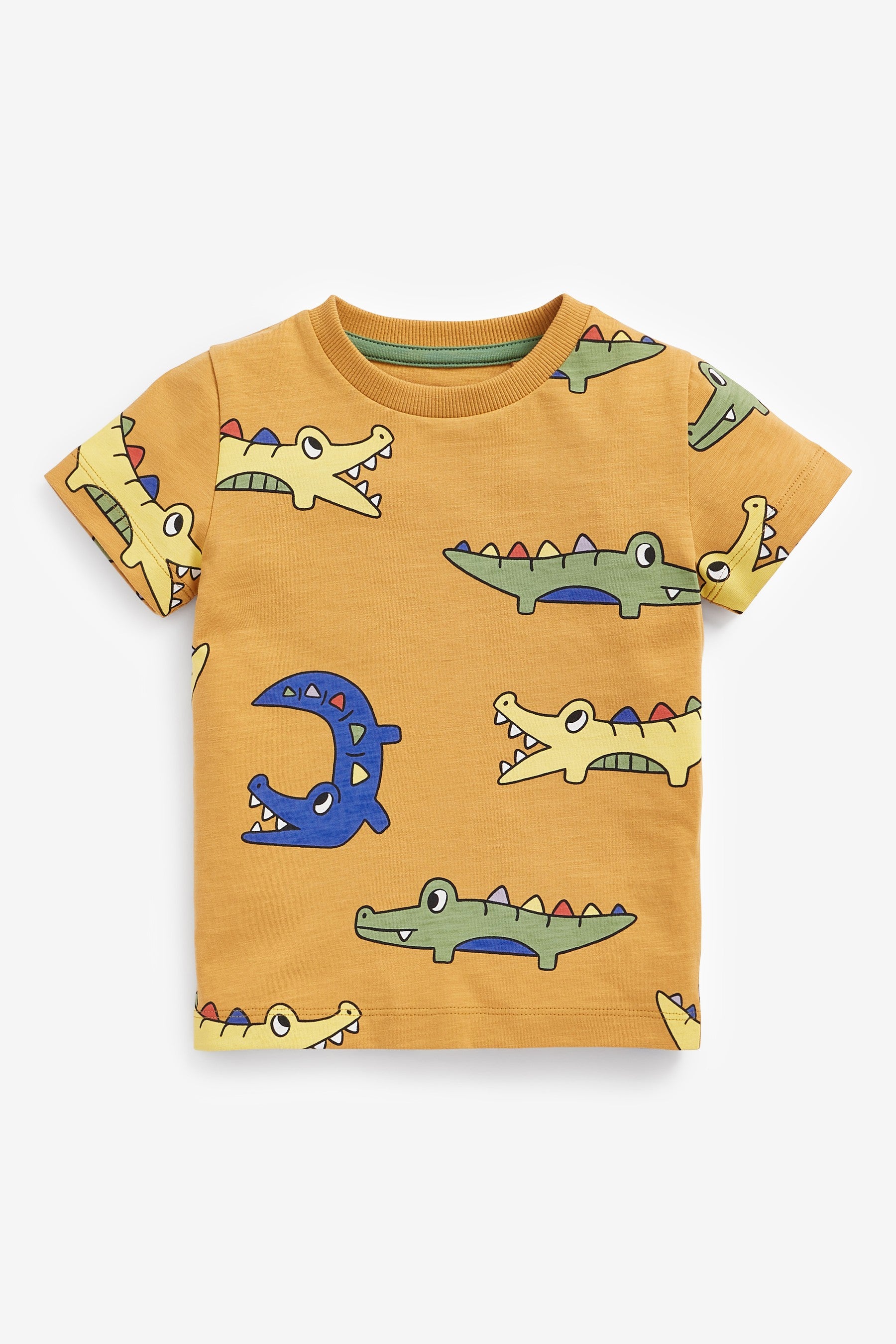 Red/Yellow Dino 3 Pack All Over Print T-Shirts (3mths-7yrs)