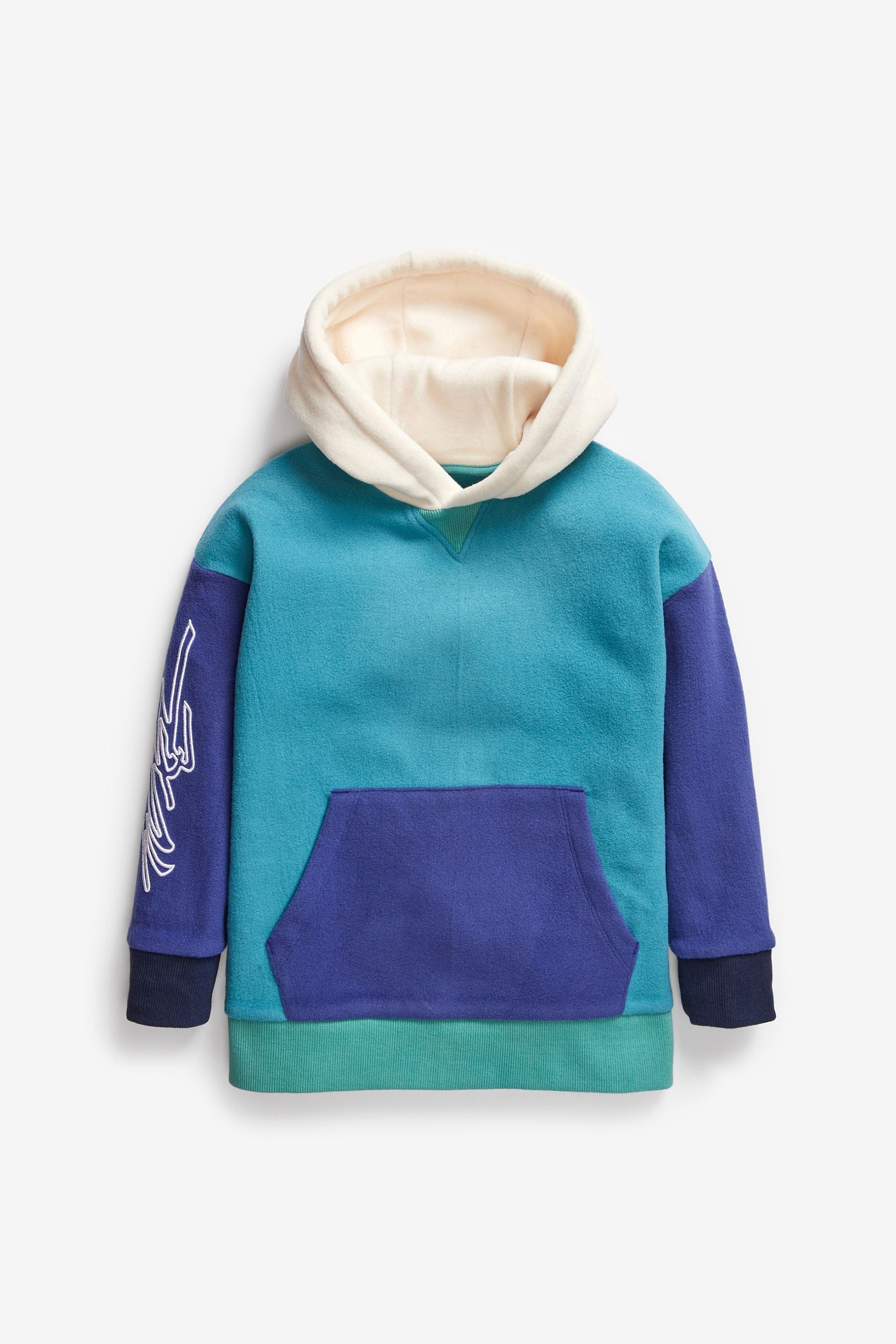 Blue/Purple Colourblock Fleece Hoodie (3-16yrs)