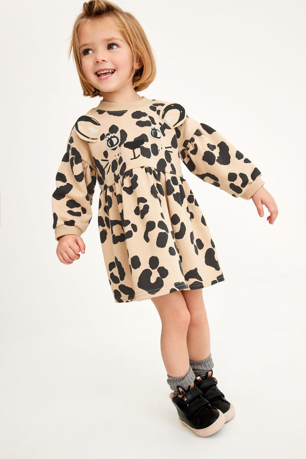 Animal Print Character Cosy Sweat Dress (3mths-7yrs)