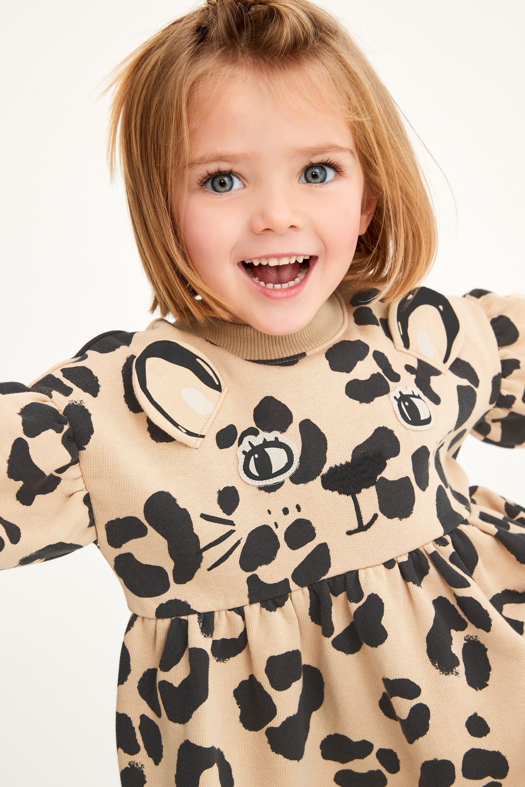 Animal Print Character Cosy Sweat Dress (3mths-7yrs)