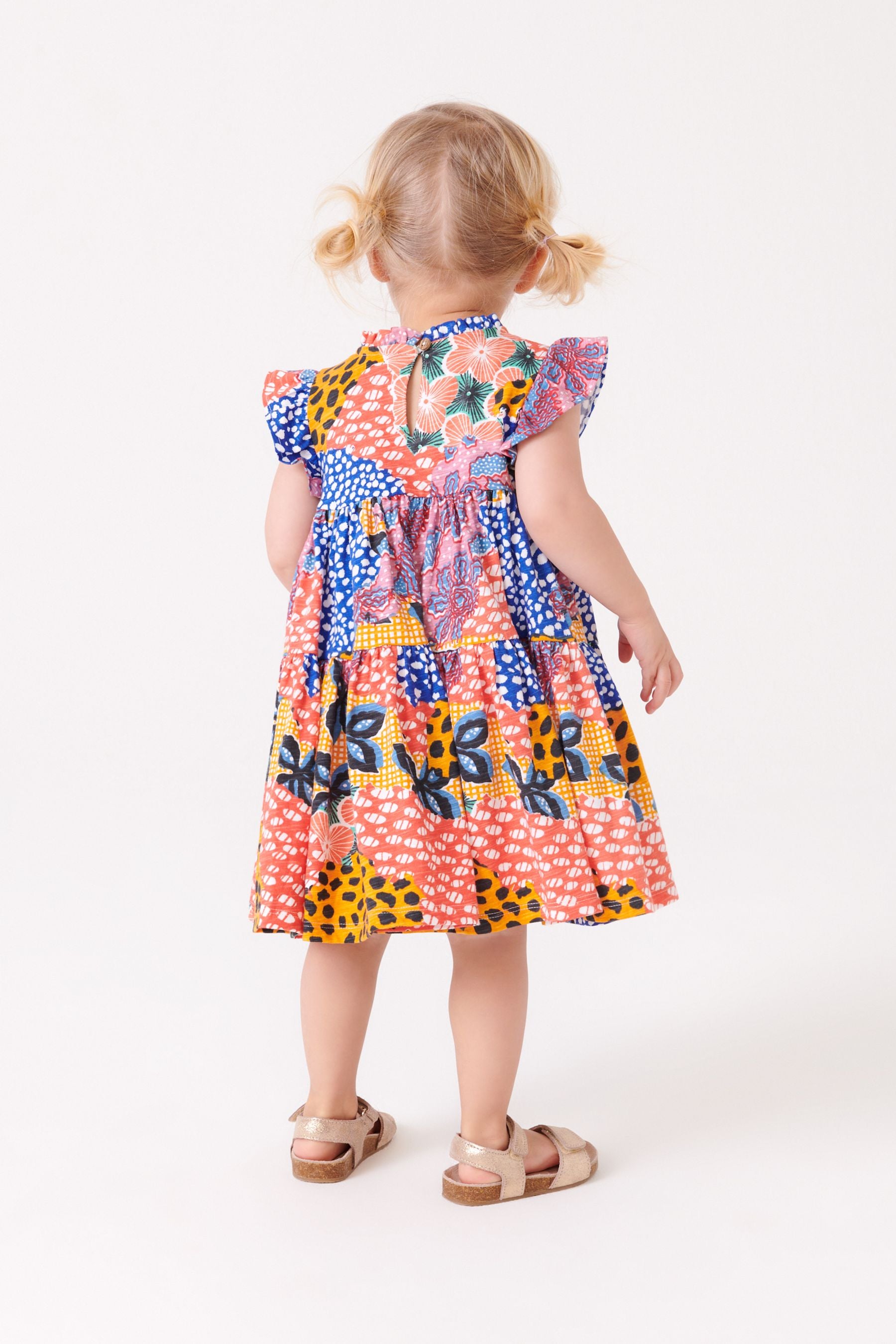 Mixed Holiday Print Tiered Frill Dress (3mths-7yrs)