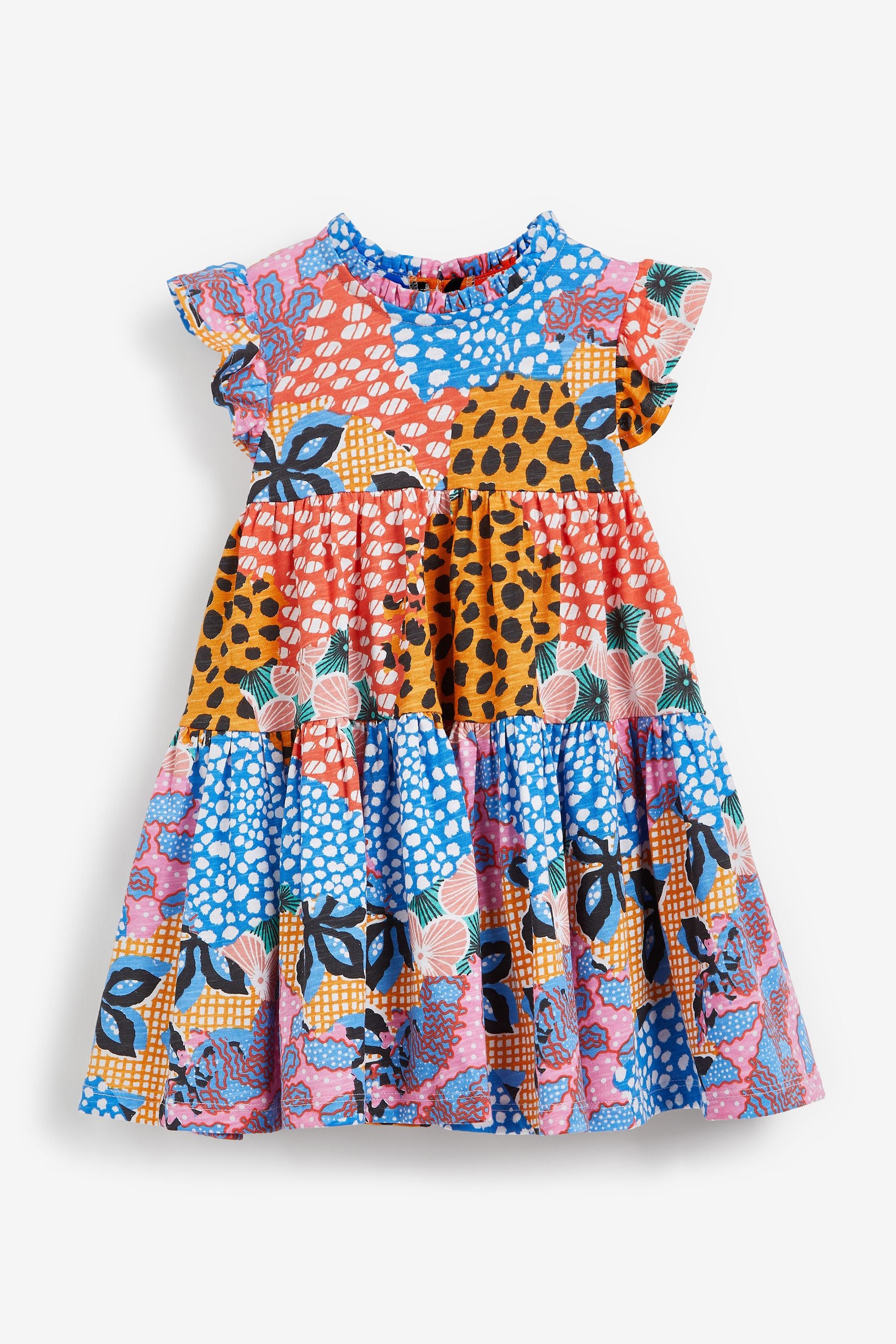 Mixed Holiday Print Tiered Frill Dress (3mths-7yrs)