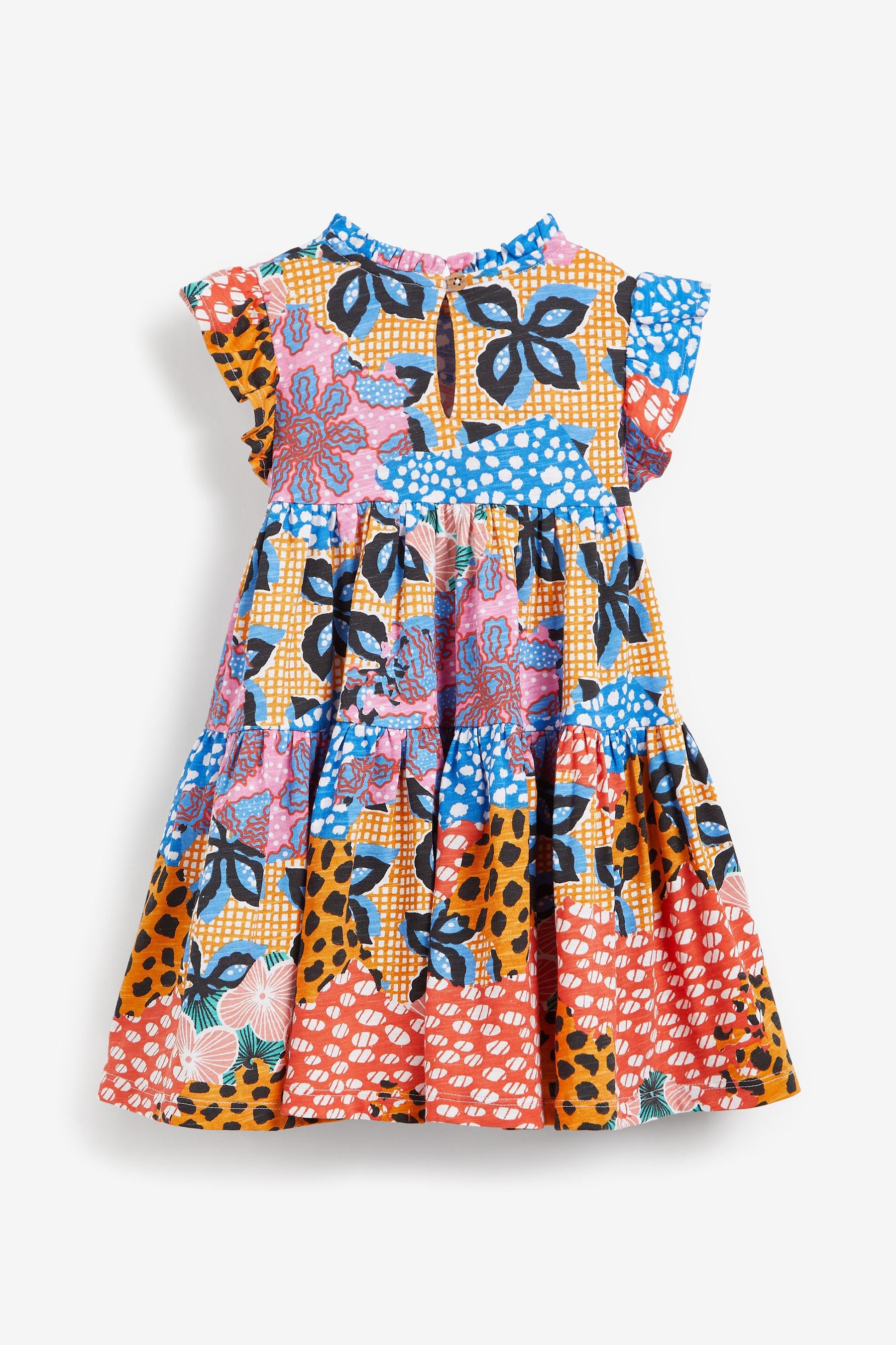 Mixed Holiday Print Tiered Frill Dress (3mths-7yrs)